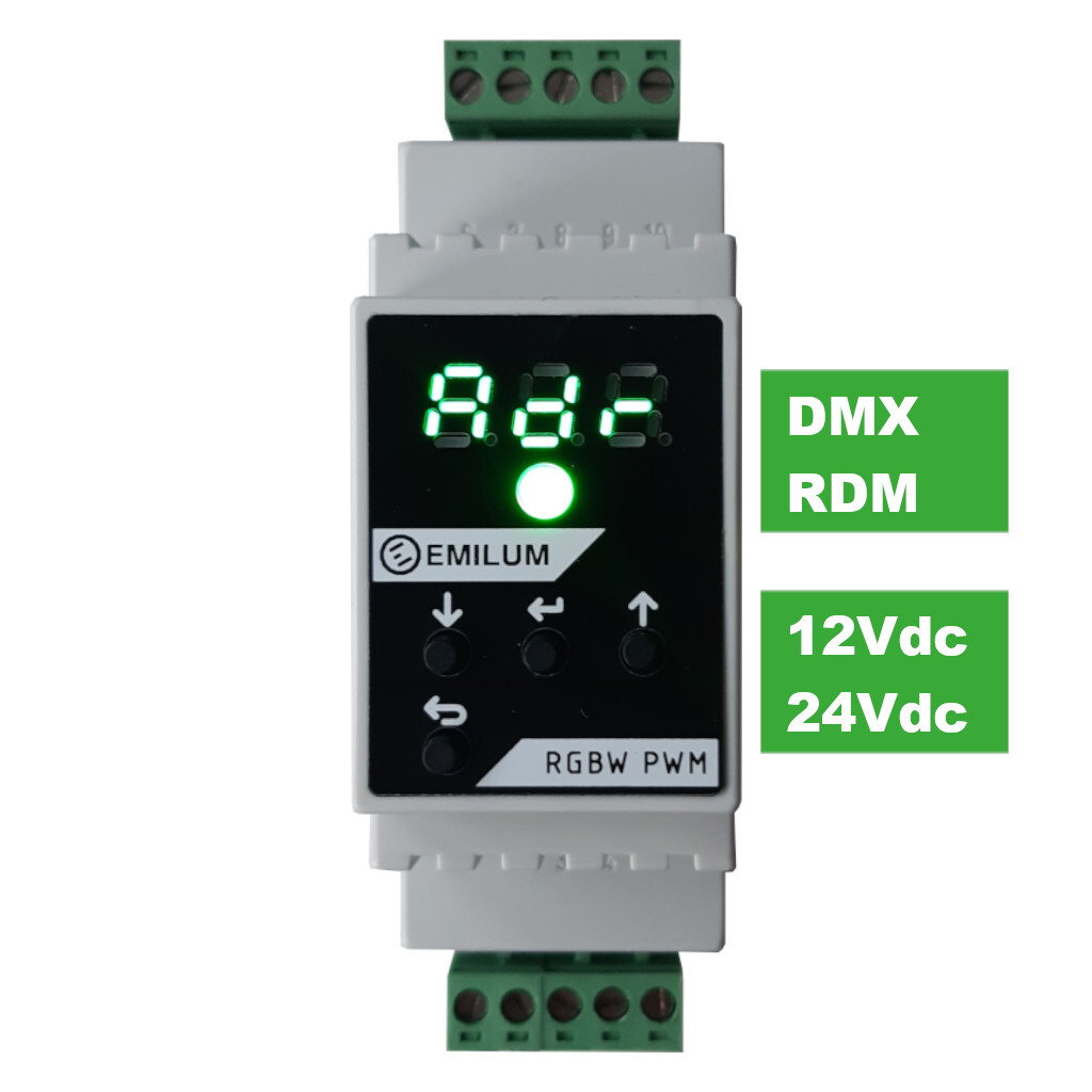 Emilum LED-PWM-Dimmer, 4-Kanal, DMX/RDM, 12-24V, 300W (150W @12V) - Produktbild 1