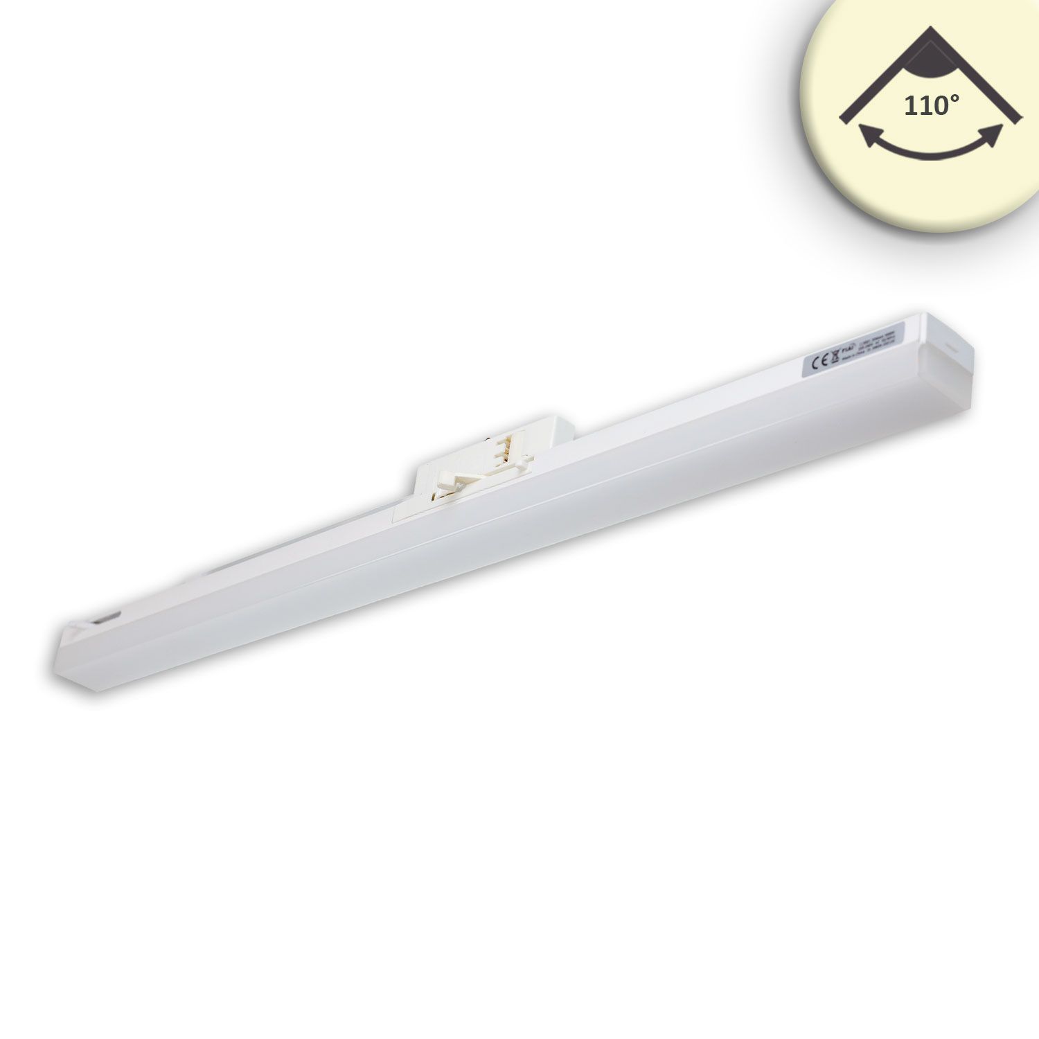 ISOLED 3-Phasen Linearleuchte 600mm, 20W, 110°, weiß matt, 3000K - 1
