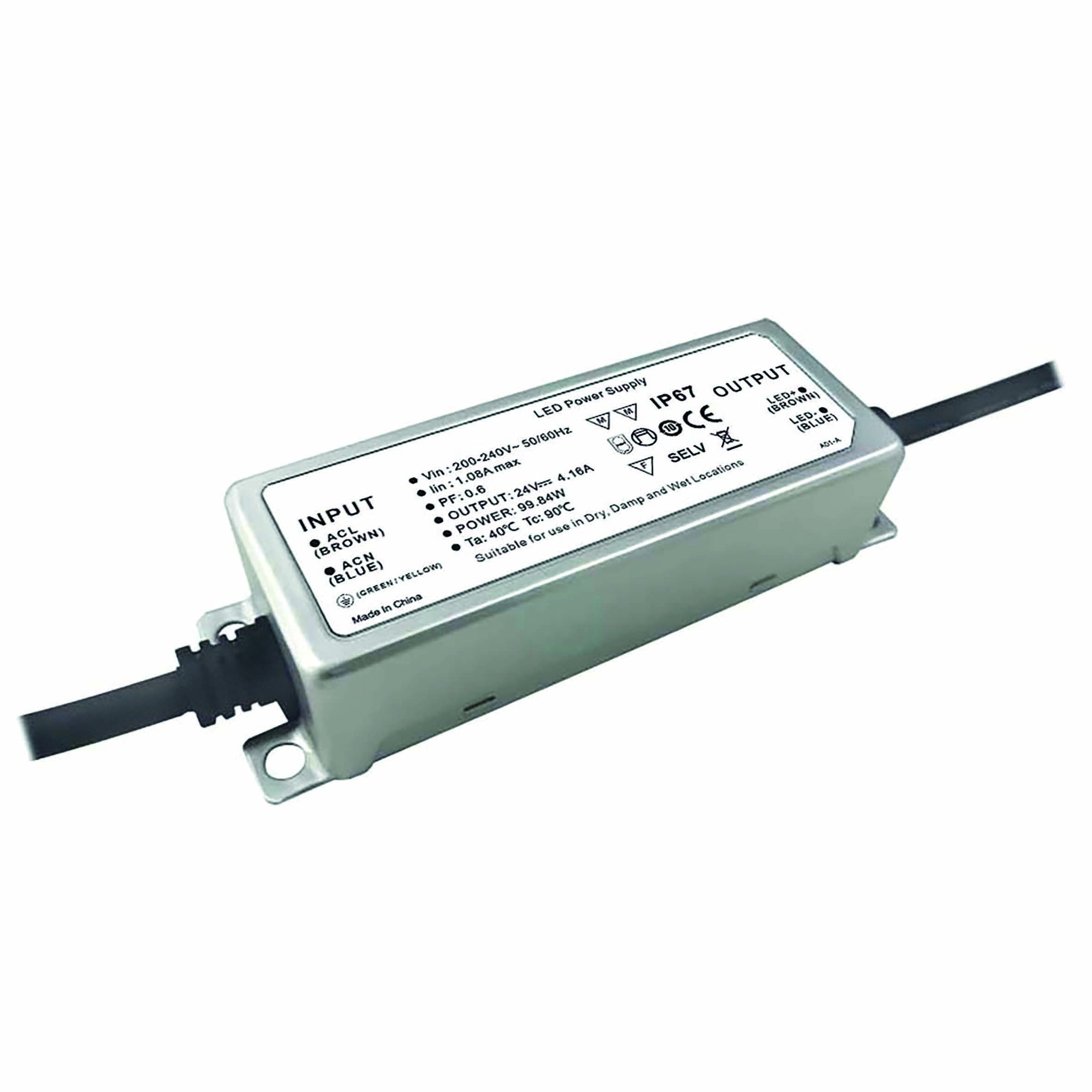 ISOLED LED Trafo 24V/DC, 0-100W, IP66, Powersync - 1