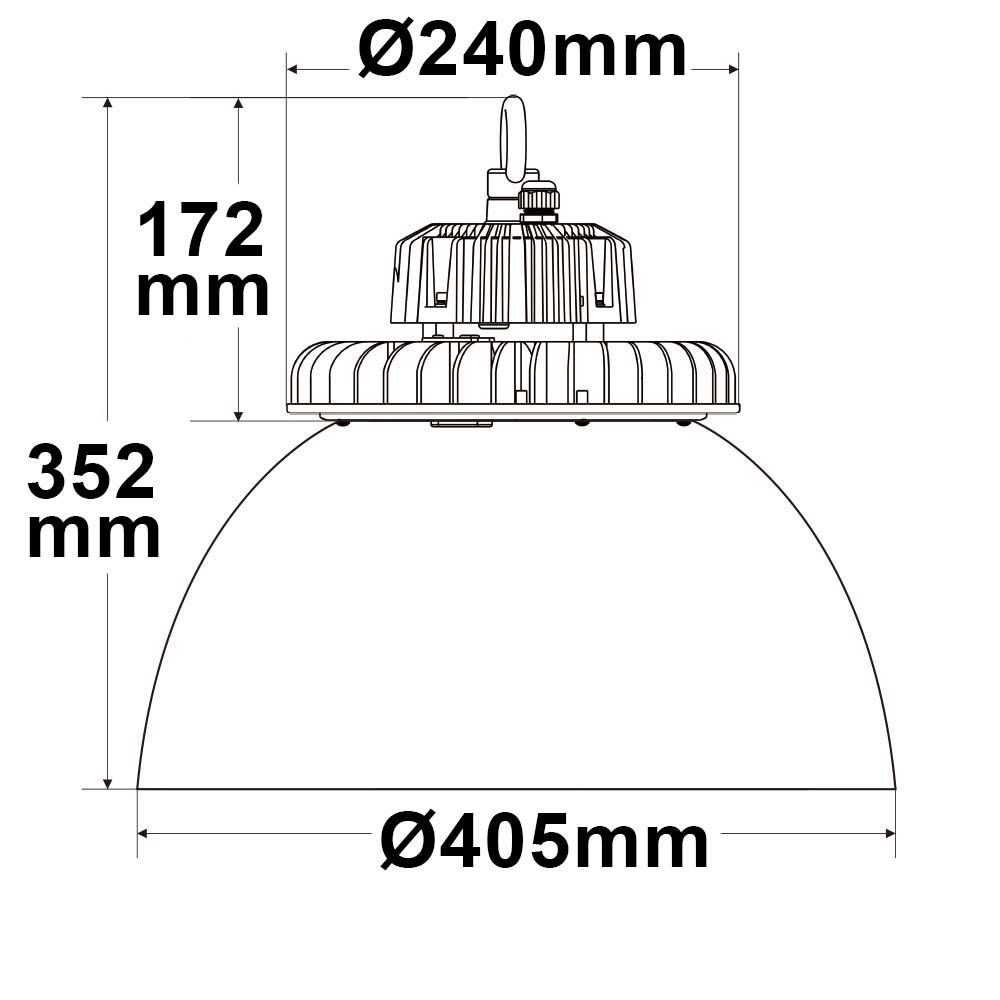 ISOLED LED Hallenleuchte FL 120W, PC-Reflektor, 70°, IP65, 1-10V dimmbar, neutralweiß - 2
