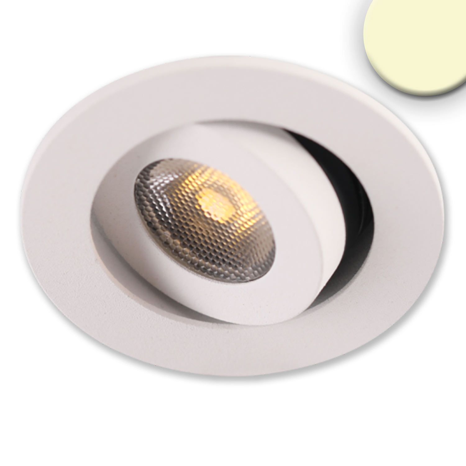 ISOLED LED Einbauleuchte MiniAMP weiß, 3W, 24V DC, warmweiß, dimmbar - 1