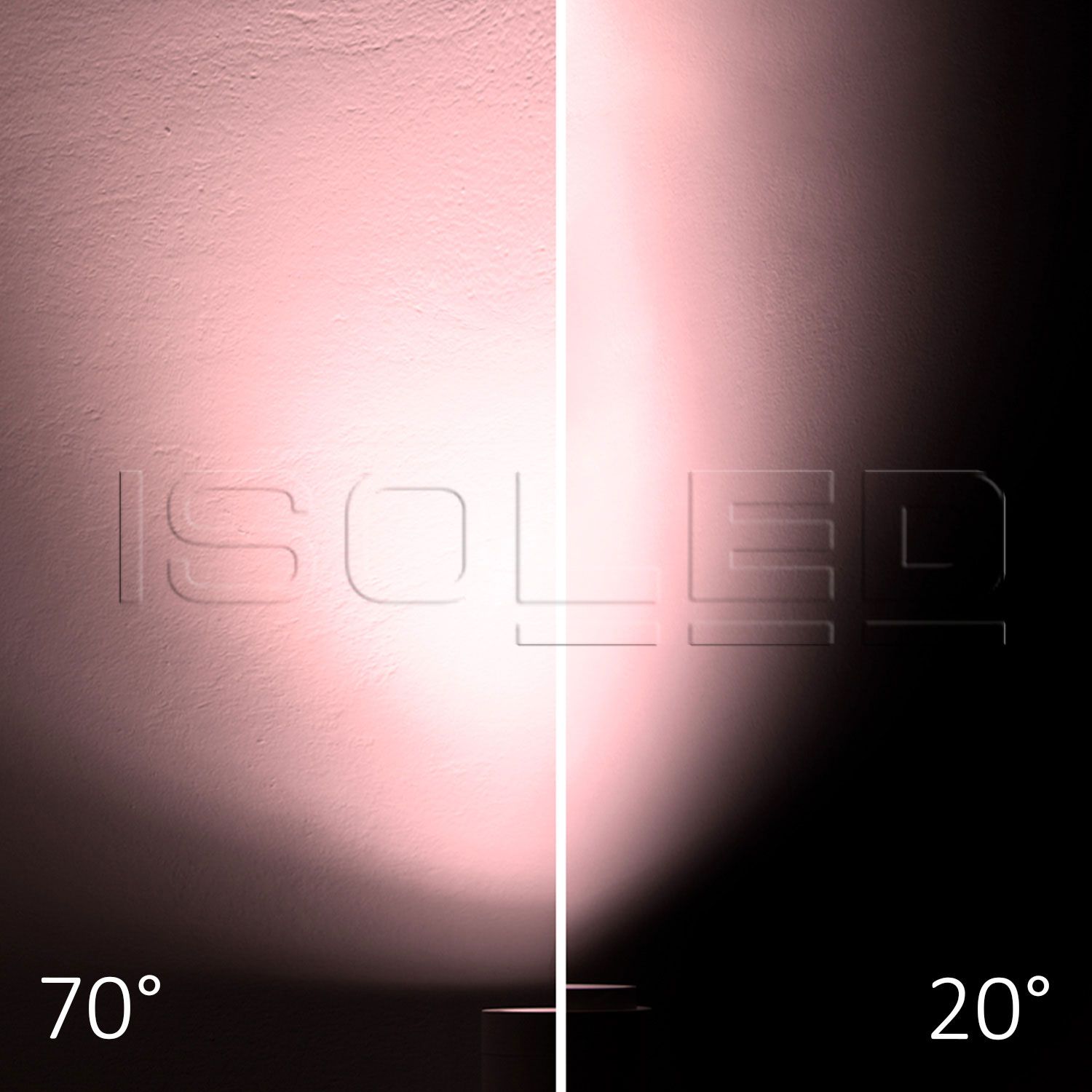 ISOLED 3-Phasen Schienenstrahler fokussierbar, 34W, 20°-70°, weiß matt, Fresh Meat 3200K - 4