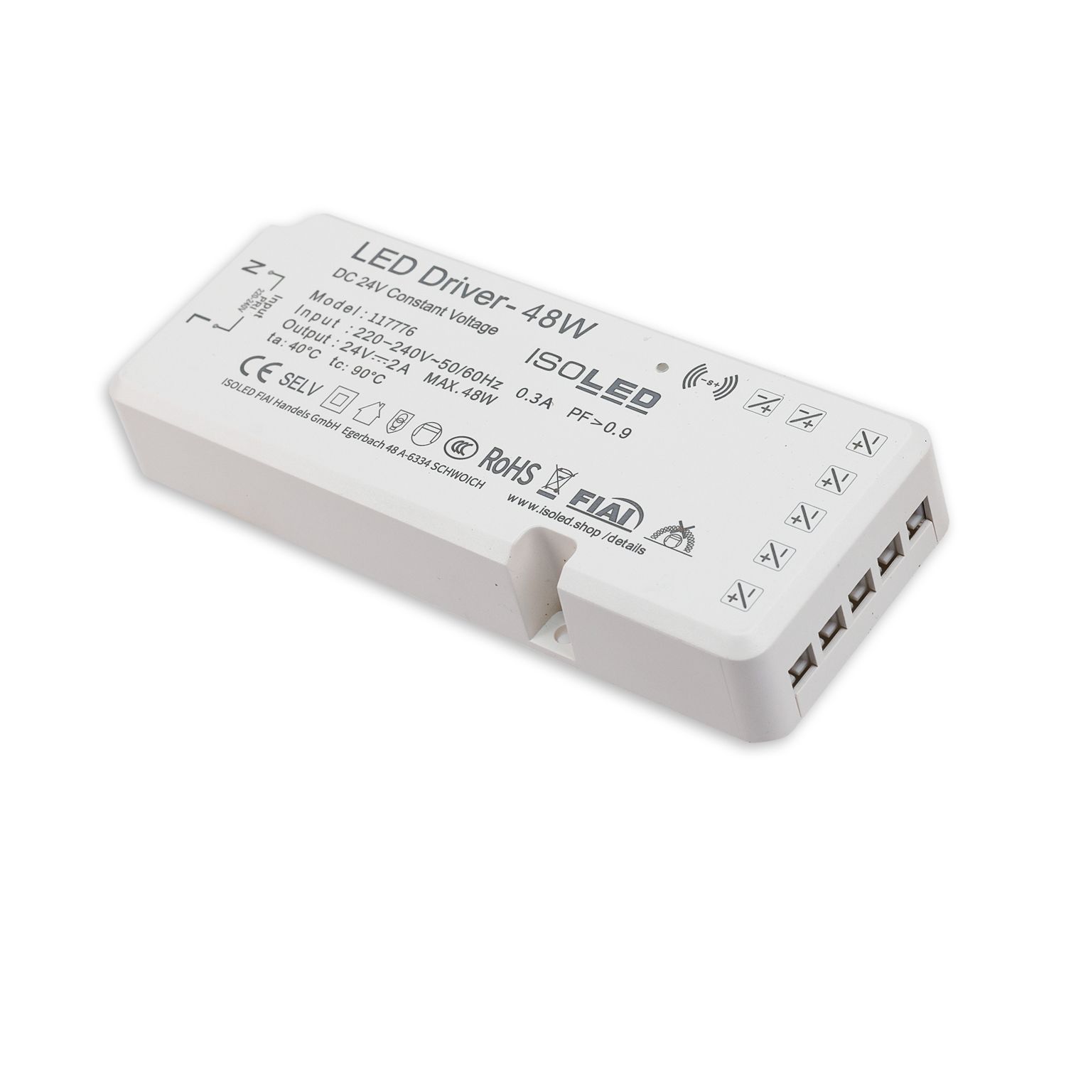 ISOLED LED MiniAMP Trafo 24V/DC, 0-48W, 7x3A mit Master Sensor-Port - 4