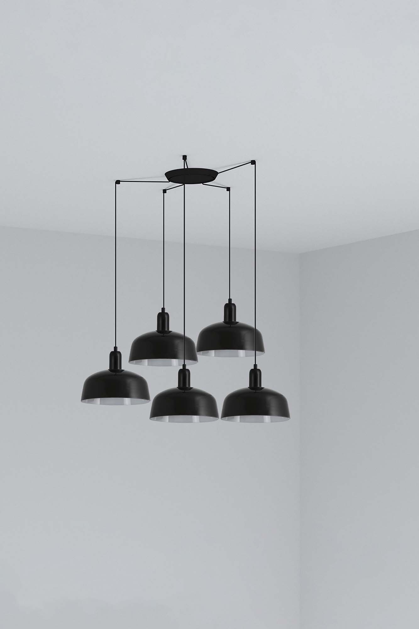 Faro TATAWIN M 5L Pendelleuchte Glas schwarz Faro TATAWIN M 5L Pendelleuchte Glas schwarz - 1
