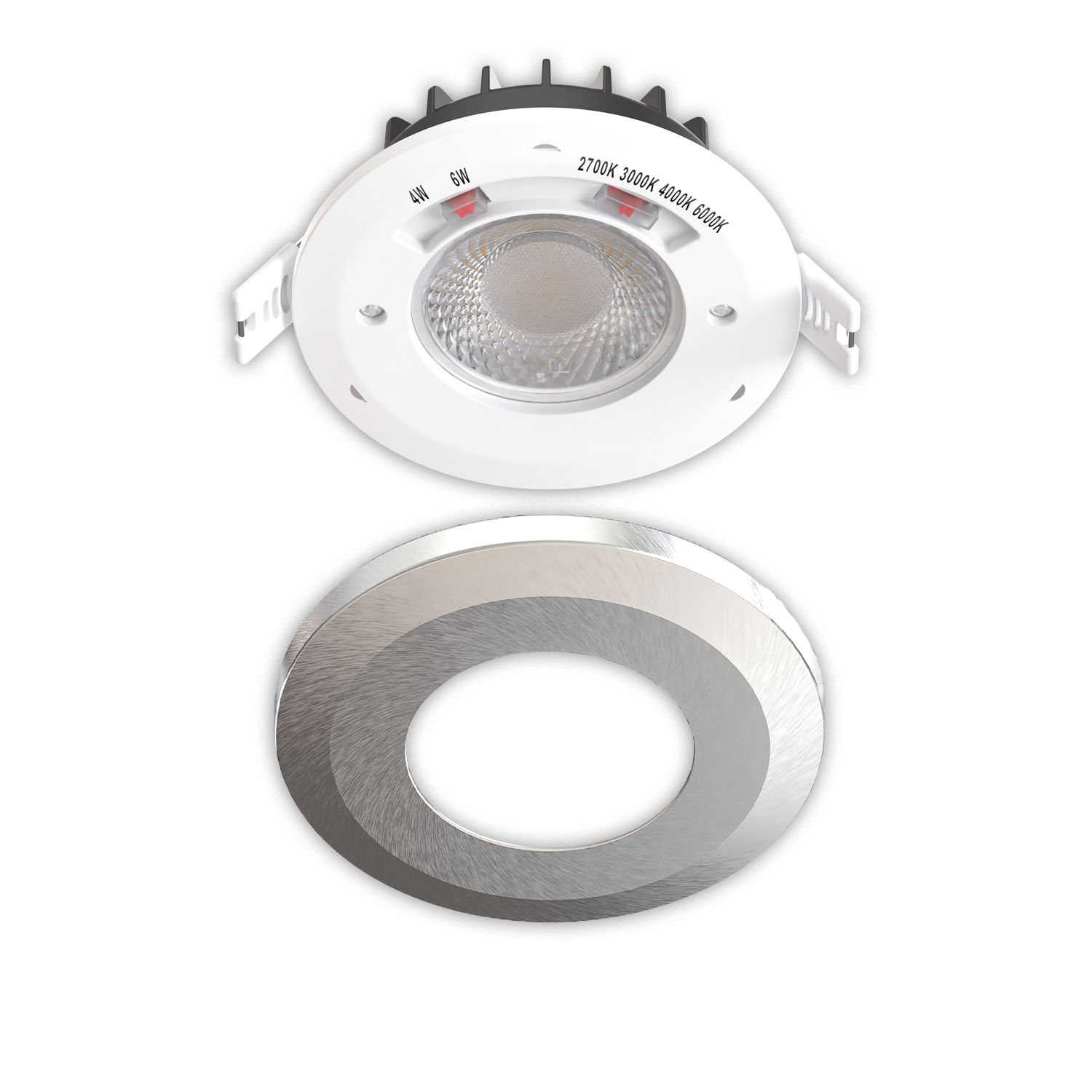 ISOLED LED Einbaustrahler Vario-68, 6W, 60°, 2700|3000|4000|6000K, IP65, CRI90, nickel gebürstet - 2