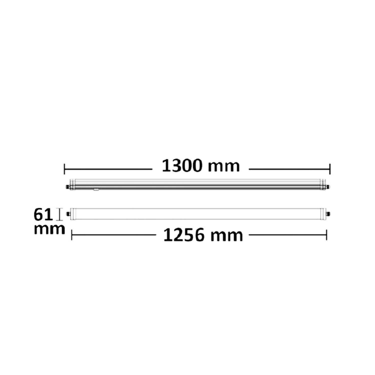 ISOLED LED Linearleuchte mit HF-Bewegungssensor 130cm, 36W, IP65, neutralweiß - 2