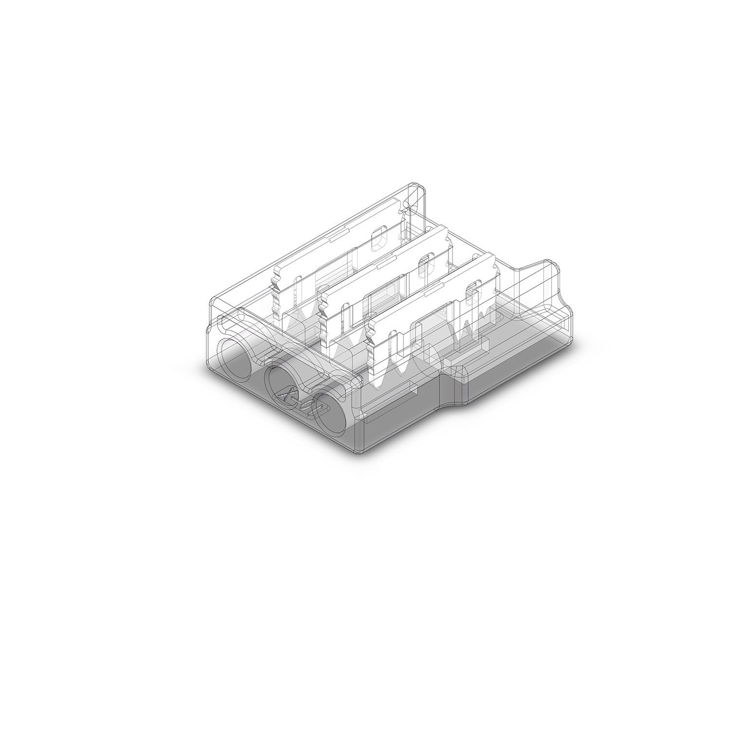 ISOLED Kontakt-Kabelanschluss (max. 5A/0,5qmm) K2-310-V1 für 3-pol. IP20 Flexstripes mit Breite 10mm - 4