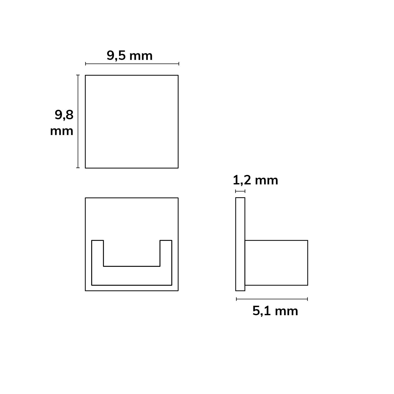 ISOLED Endkappe EC218 für LED Fliesenprofil UP8 - 3