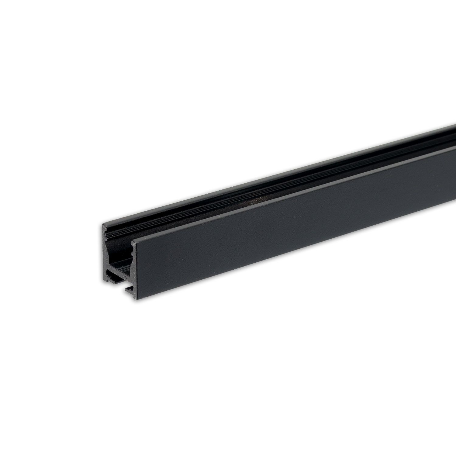 ISOLED Gardinenprofil Curtain10 ONE FLAT, schwarz RAL 9005, 200cm - 1