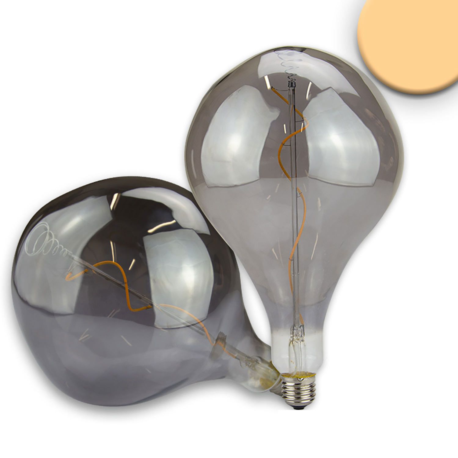 ISOLED E27 Vintage Line LED Dekobirne 165, 4W ultrawarmweiß, Glas smoky, dimmbar ISOLED E27 Vintage Line LED Dekobirne 165, 4W ultrawarmweiß, Glas smoky, dimmbar - 1