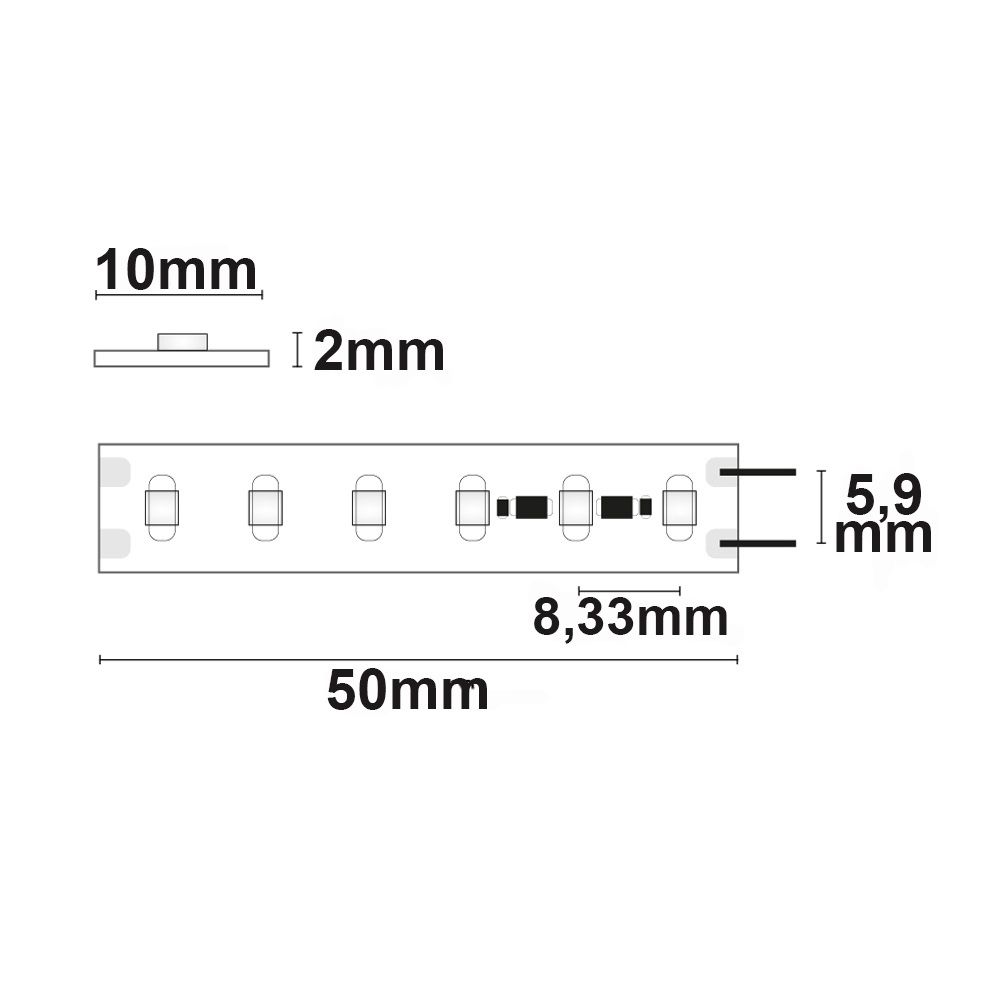 ISOLED LED CRI965 CC Flexband, 24V DC, 12W, IP20, 6500K, 15m Rolle, 120 LED/m - 4