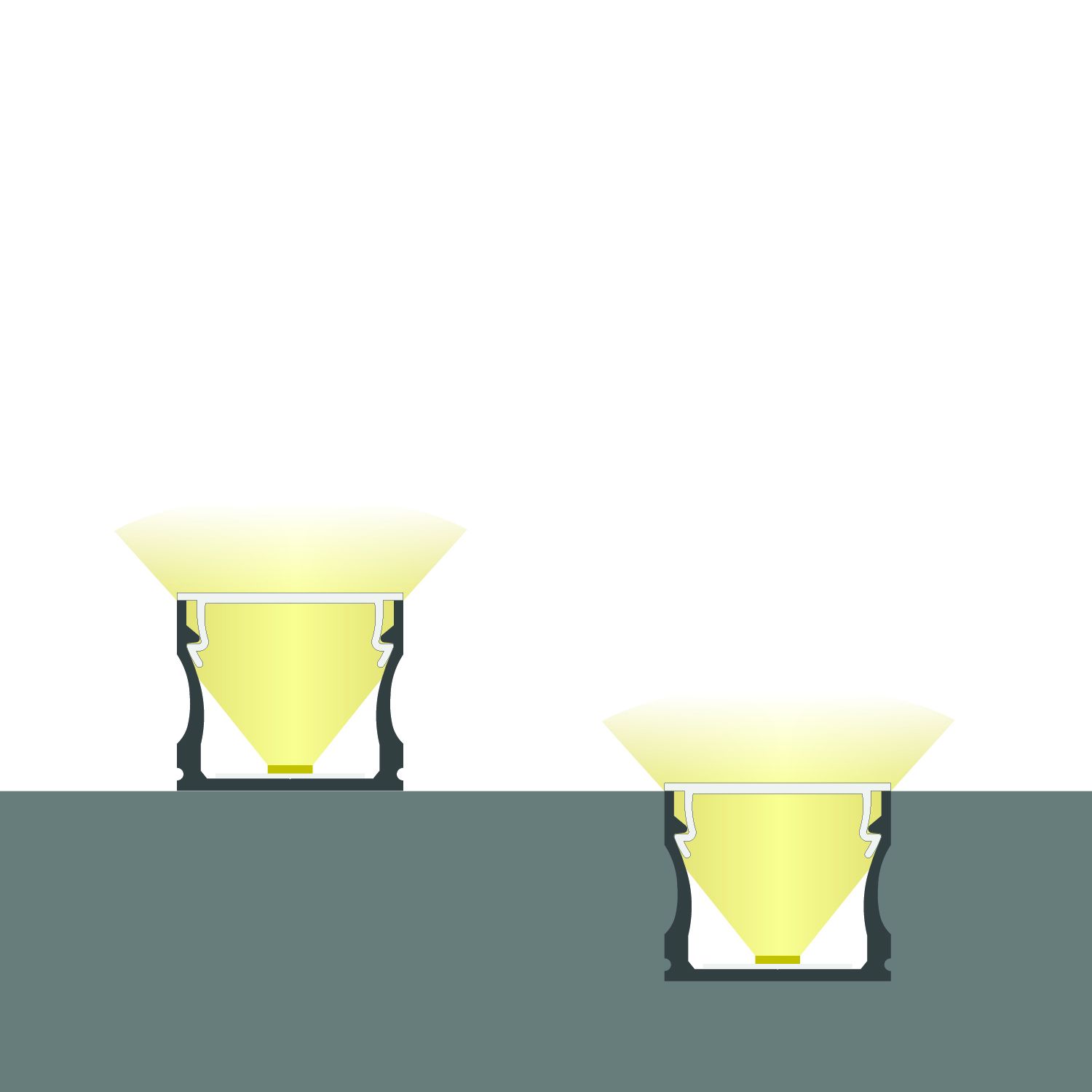 ISOLED LED Aufbauprofil PURE12 S Aluminium eloxiert, 200cm - 5