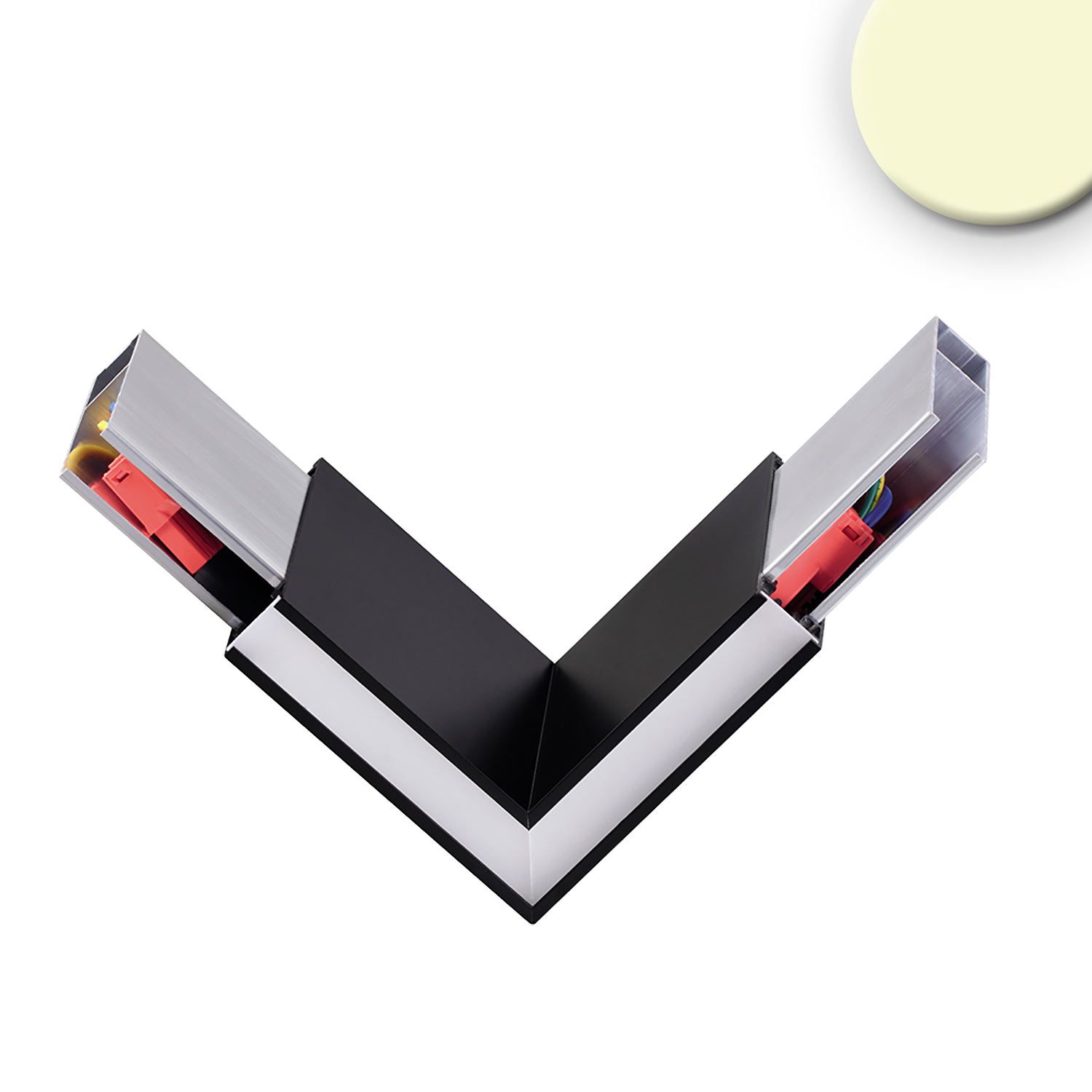 ISOLED Eckverbinder 90° prismatisch für Hängeleuchte Linear Up&Down, 3W, schwarz, warmweiß ISOLED Eckverbinder 90° prismatisch für Hängeleuchte Linear Up&Down, 3W, schwarz, warmweiß - 1