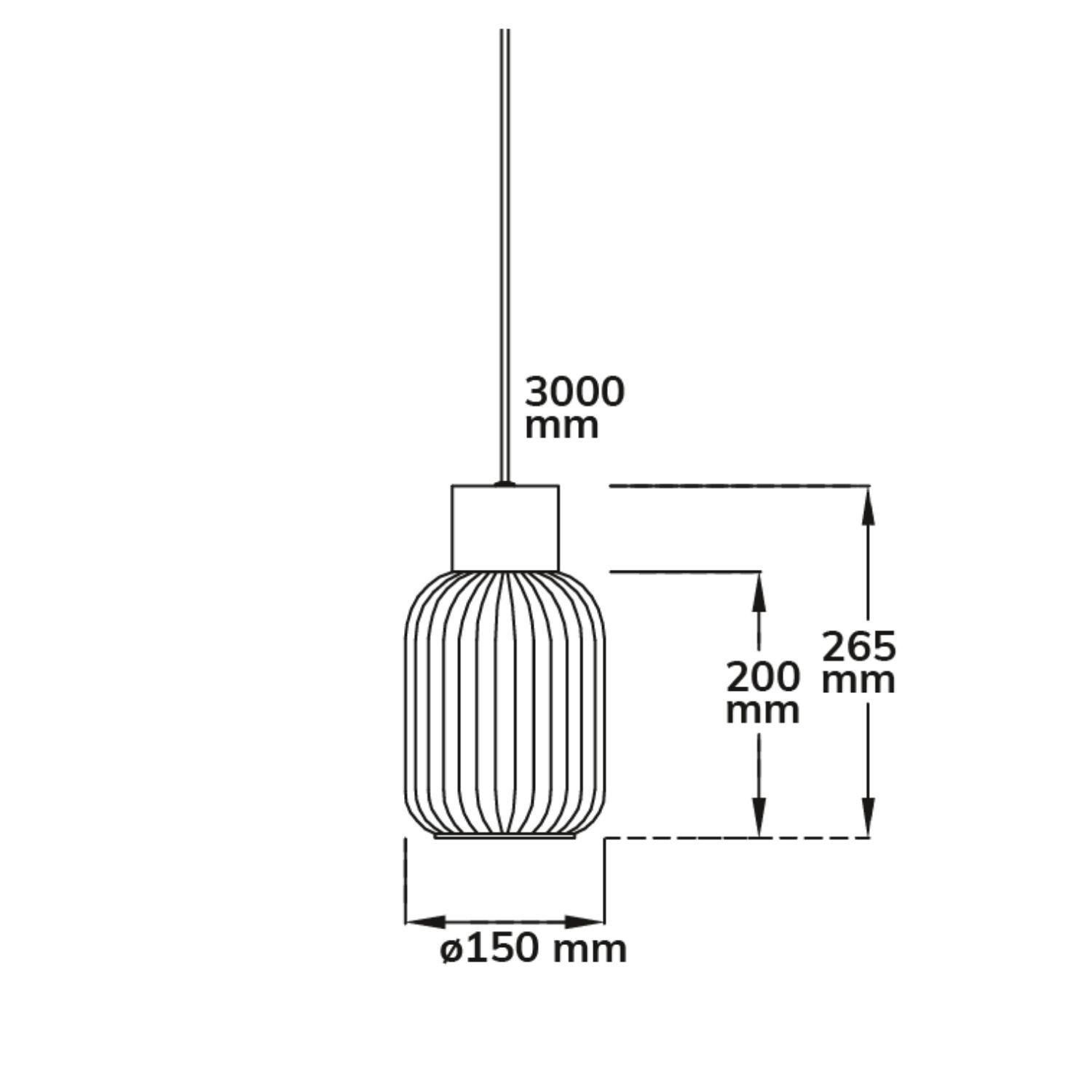 ISOLED Pendelleuchte, white Glas, schmal, E27, 50-300cm, exkl. Leuchtmittel, exkl. Baldachin - 3