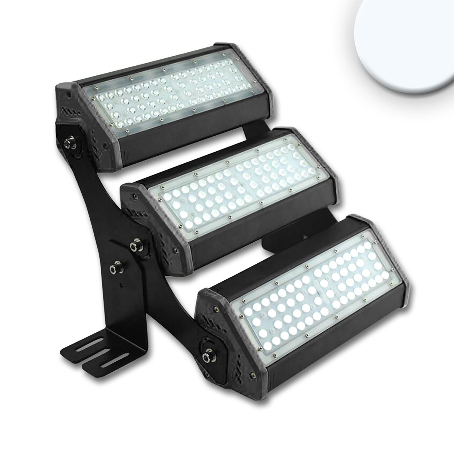 ISOLED LED Fluter/Hallenleuchte LN 3x 50W, 30x70°, IK10, IP65, 1-10V dimmbar, kaltweiß - 1
