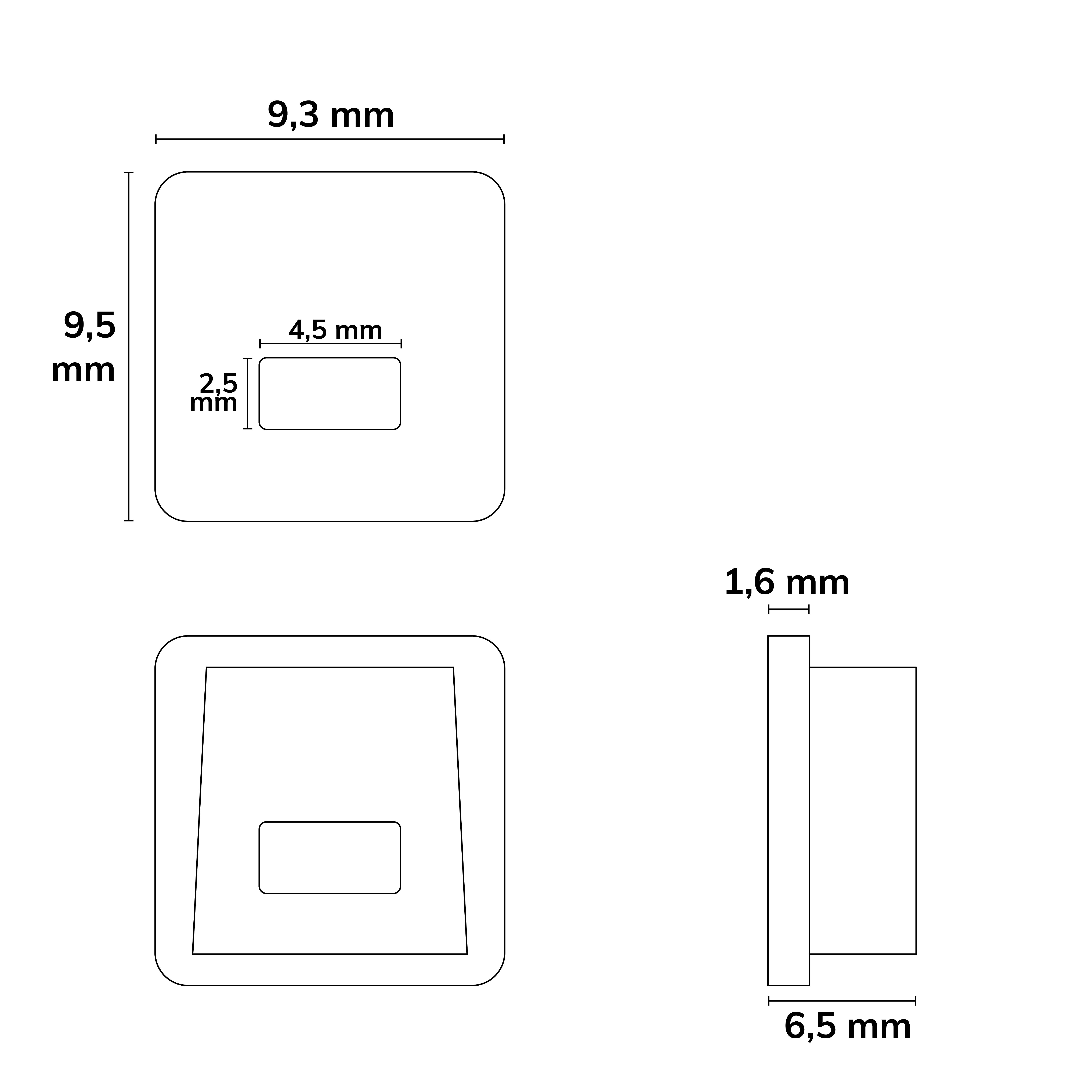 ISOLED Endkappe EC 123 für Profil SURF8, schwarz, 1 STK, mit Kabeldurchführung - 3
