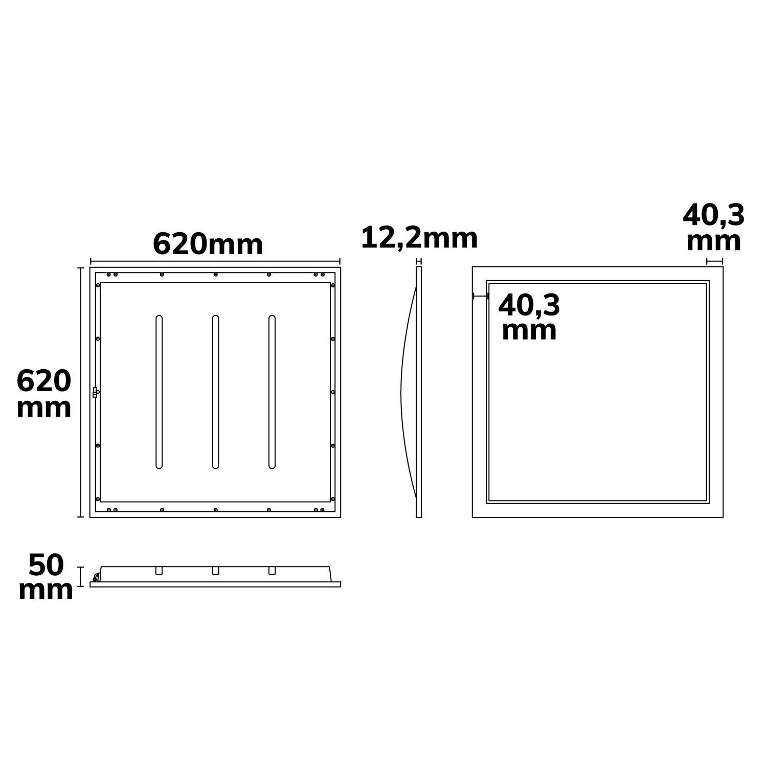 ISOLED LED Panel Infinity Line 625 UGR