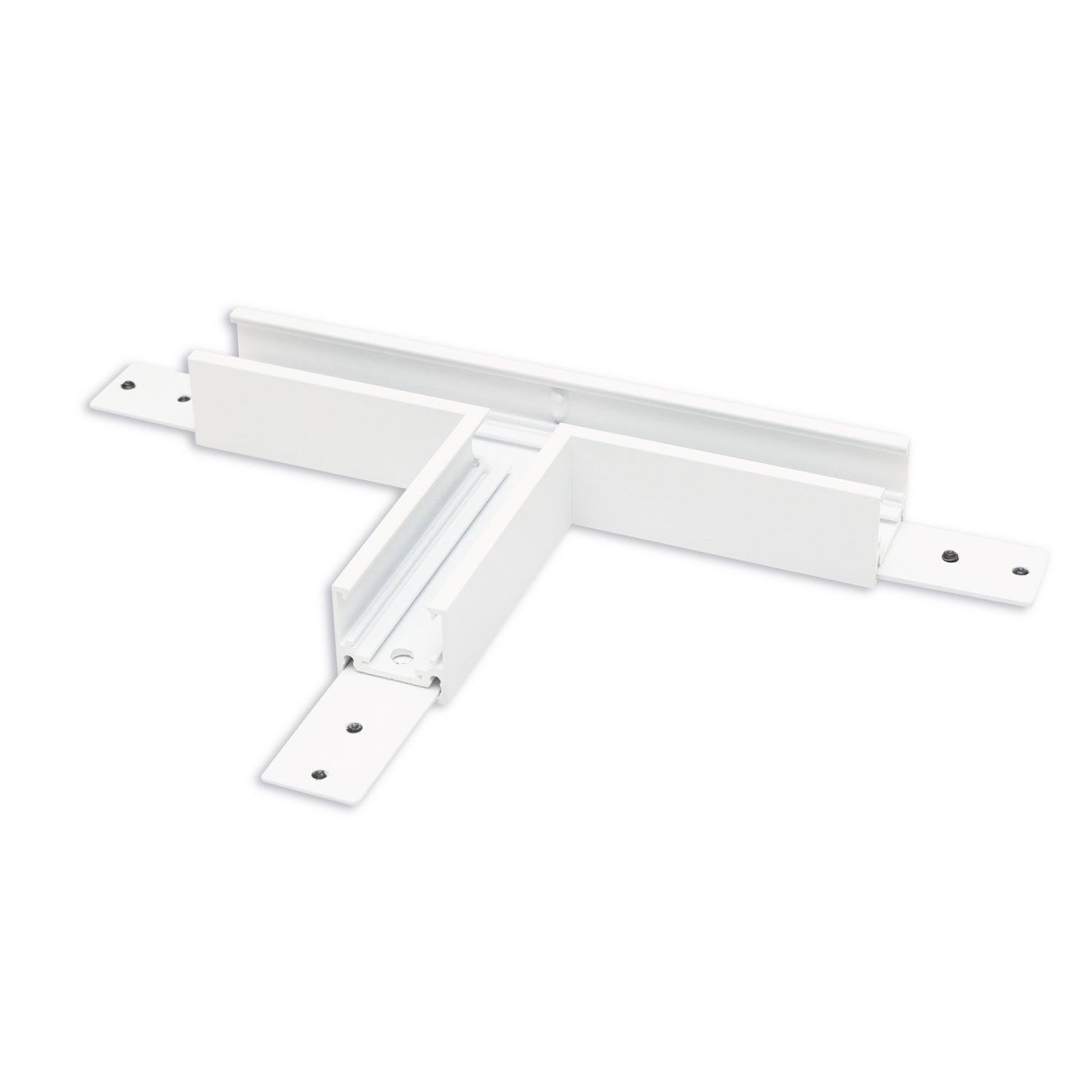 ISOLED Track48 T-Schiene horizontal für Aufbauschiene flat, weiß, nicht stromführend - 1