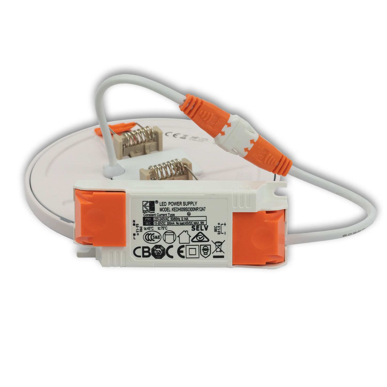 ISOLED LED Downlight Flex 8W, prismatisch, 120°, Lochausschnitt 50-100mm, warmweiß - 2