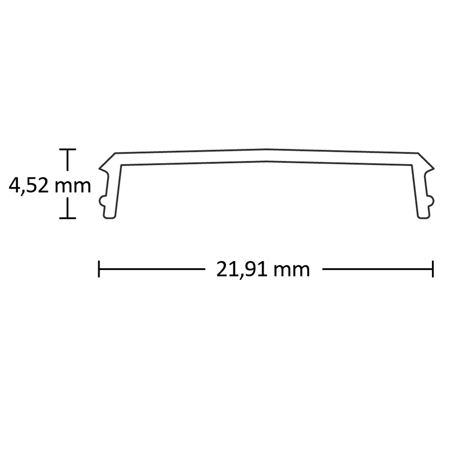 ISOLED Abdeckung COVER7 opal/satiniert 200cm für Profil CORNER12 - 2