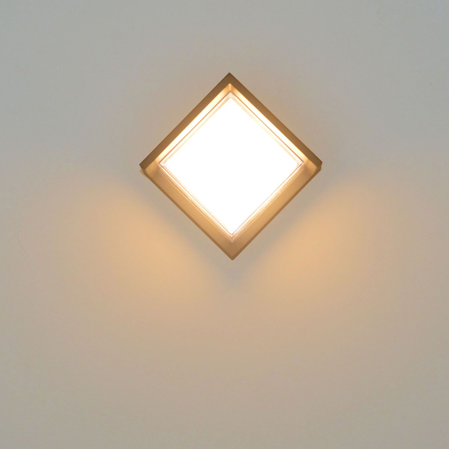 ISOLED LED Wandleuchte eckig, 6W, IP54, sandschwarz, warmweiß - 3