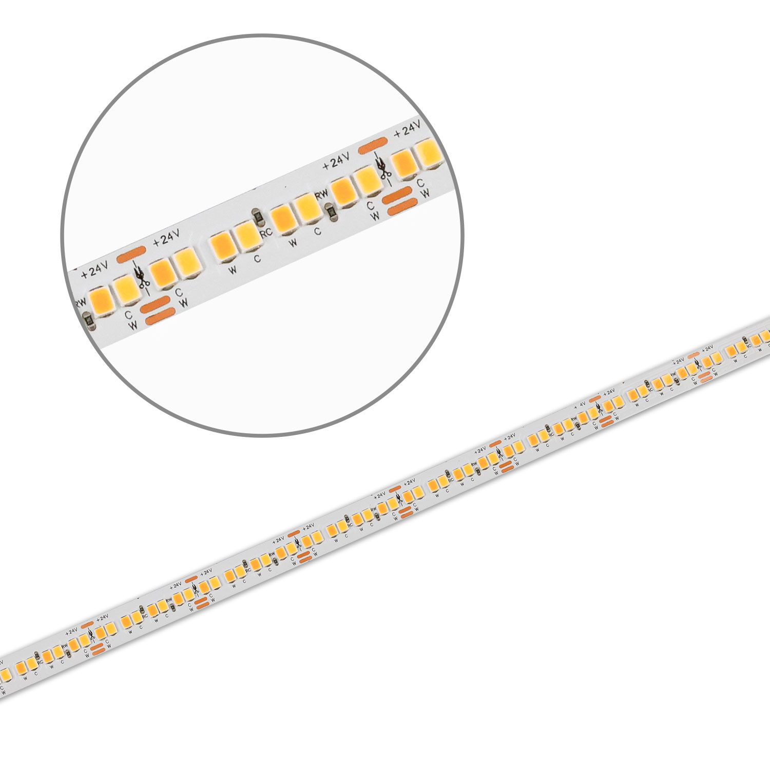 ISOLED LED CRI918/940 CCT Flexband, 24V DC, 6W+6W, IP20, 10m Rolle, 256 LED/m - 2