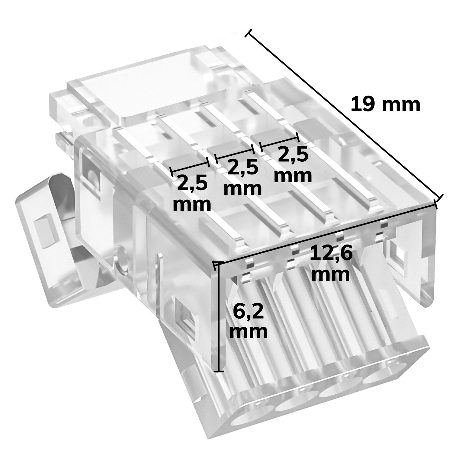 ISOLED Kontakt-Verbinder (max. 5A) K3-410 für 4-pol. IP20 Flextripes mit Breite 10mm - 3