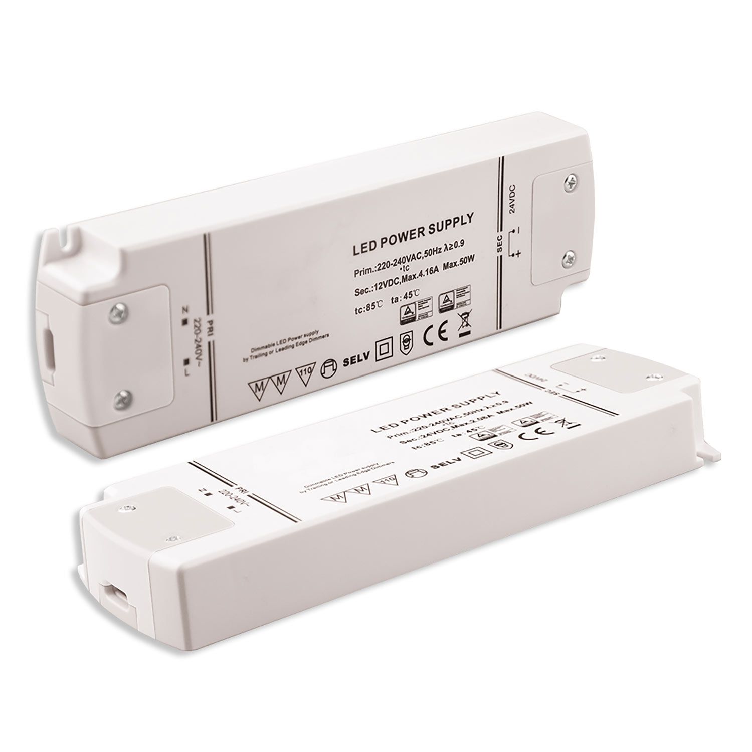 ISOLED LED Flexband-Trafo 12V/DC, 0-50W, dimmbar (Spannungssenke), SELV - 1