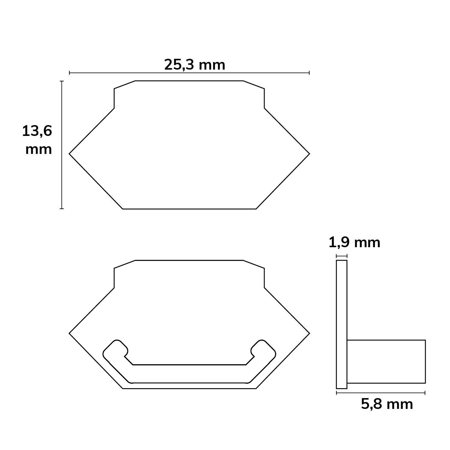 ISOLED Endkappe E216 für LED Trockenbauprofil Ausseneck, 1STK - 3