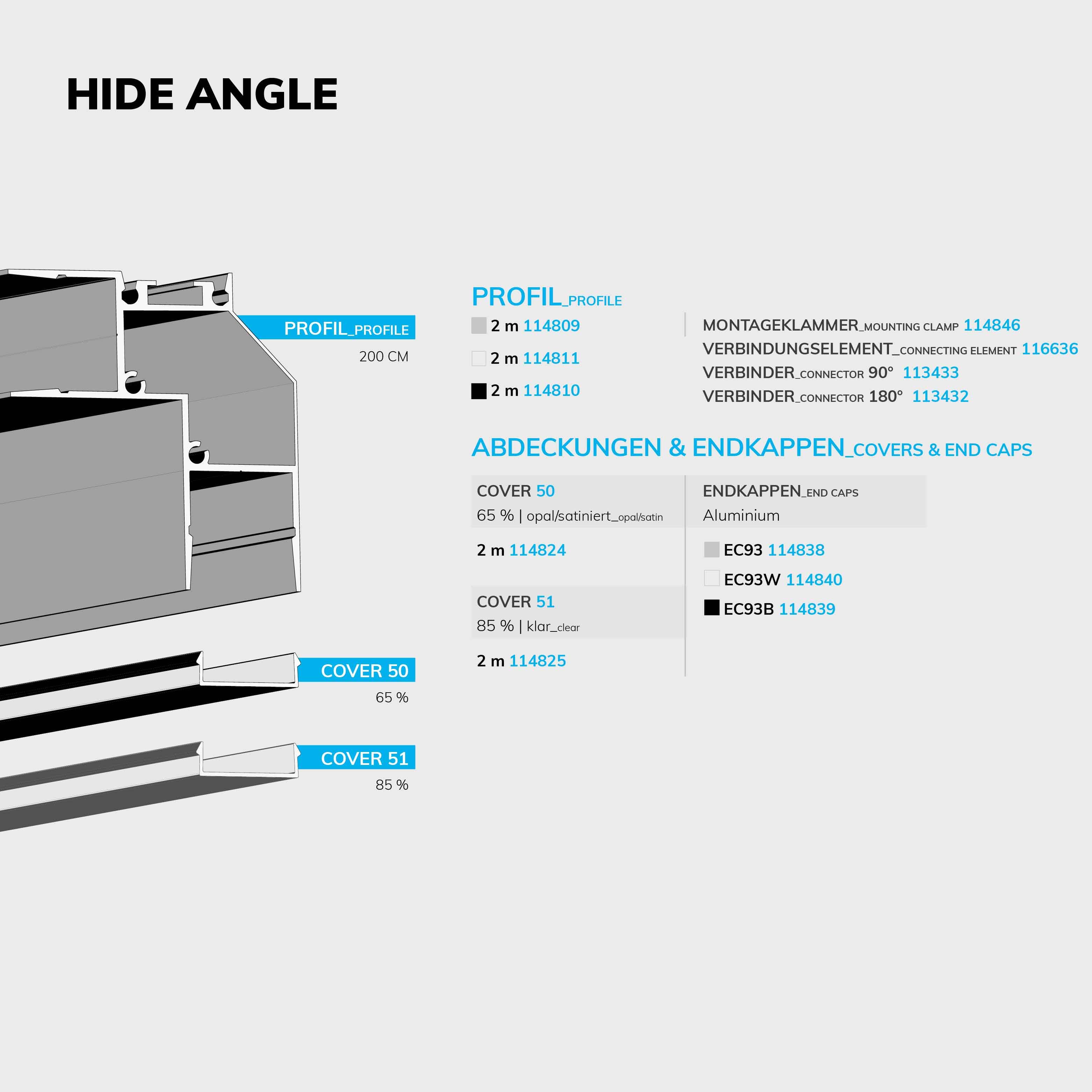 ISOLED LED Eckprofil HIDE ANGLE Aluminium schwarz RAL 9005, 200cm - 5