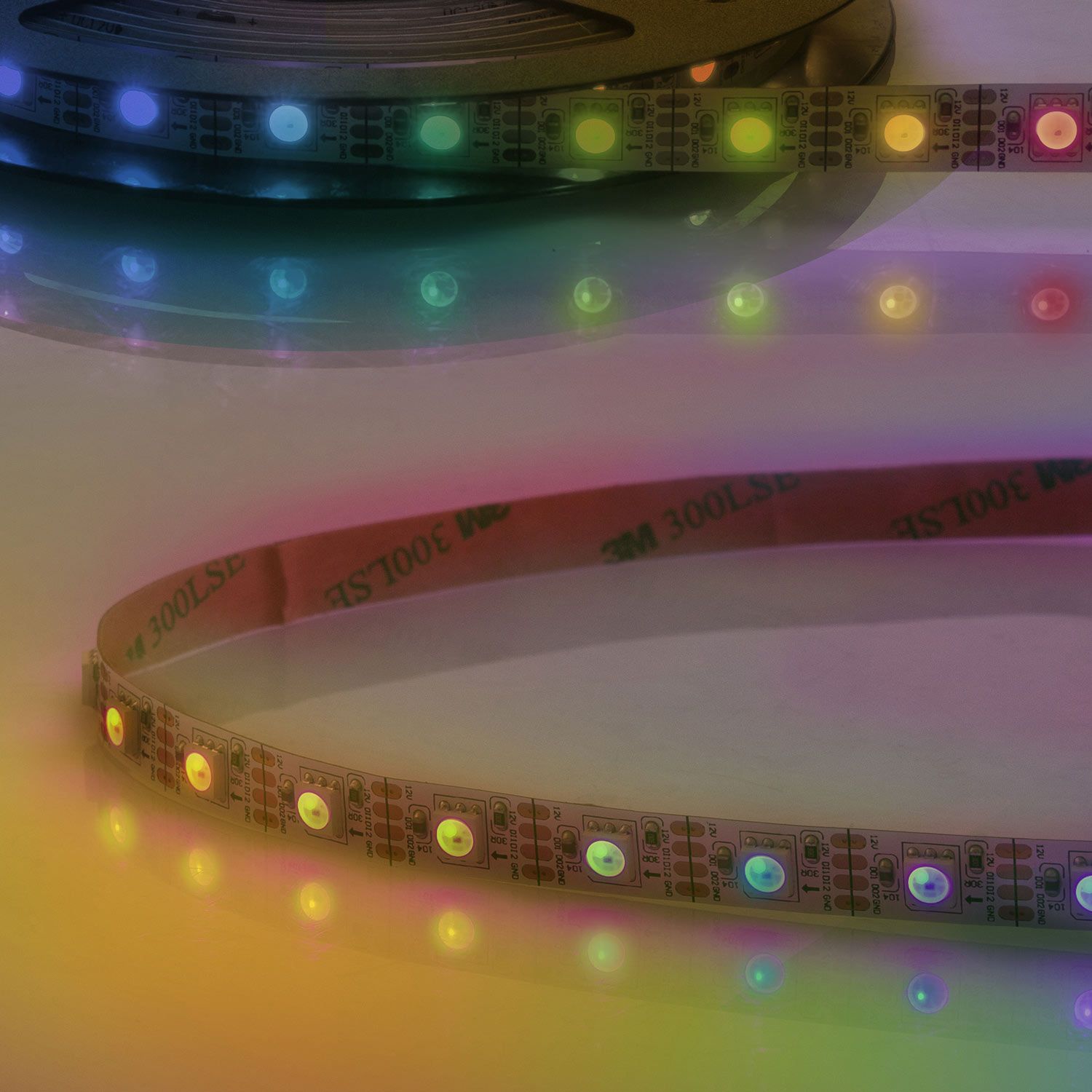 ISOLED LED WS2815 Digital SPI Flexband, 12V DC, 8W, IP20, RGB, 5m Rolle, 60 LED/m, 1LED/IC - 1