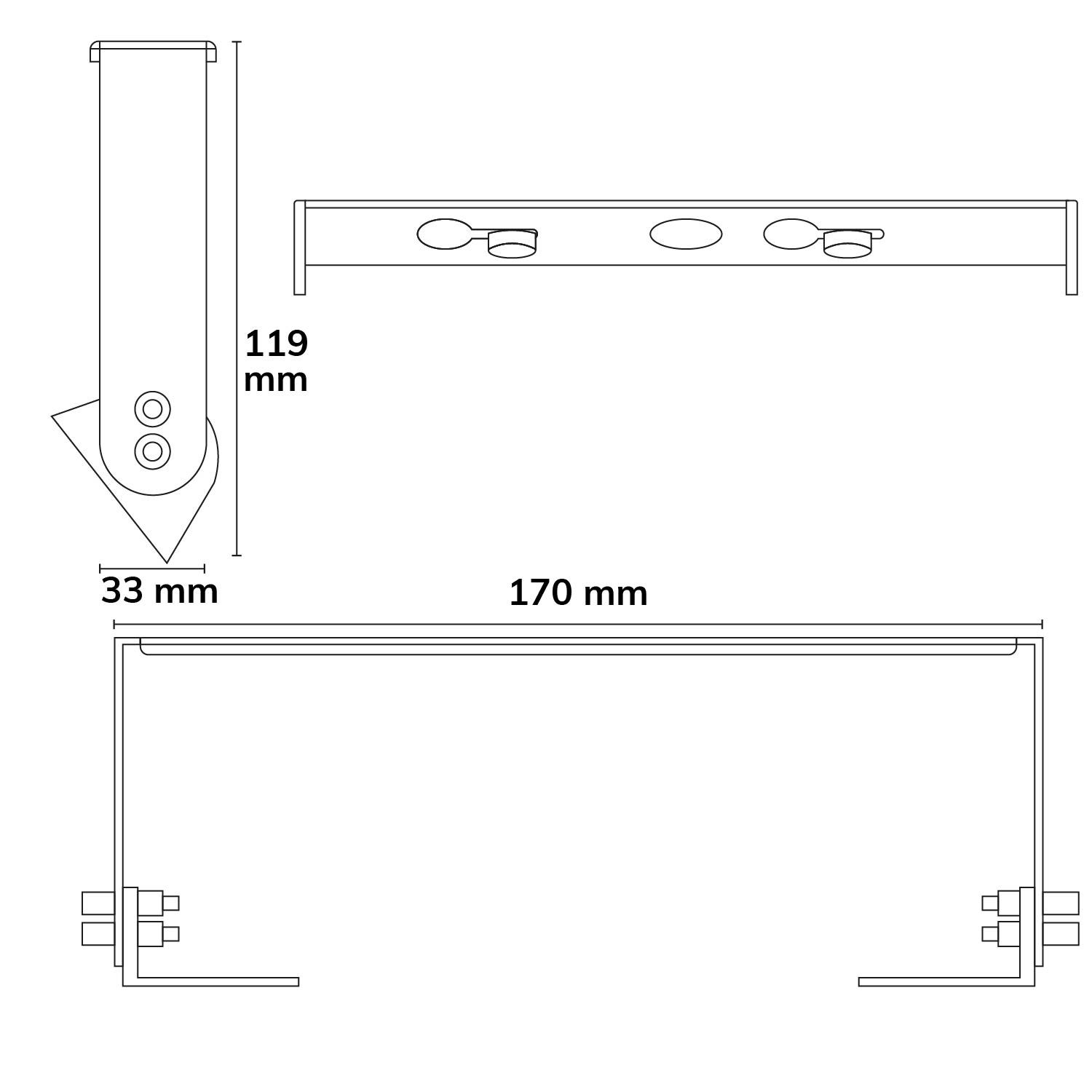 ISOLED Montagebügel für 117140 Hallenleuchte ECO - 2