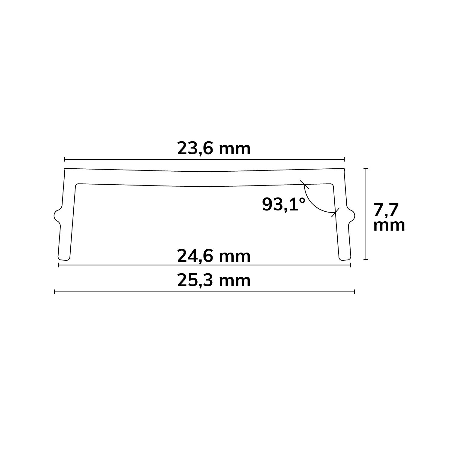 ISOLED COVER schwarz für Track48 Trockenbau-, Einbau- u. Aufbauschiene (H50), 200cm, 25% Transmission - 2