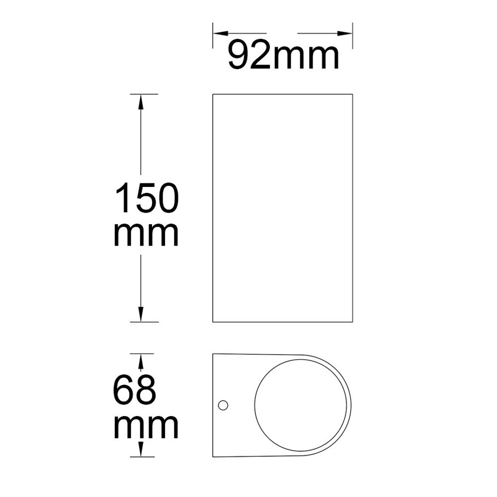 ISOLED Wandleuchte Siara Up&Down 2xGU10, IP54, schwarz, exkl. Leuchtmittel - 3