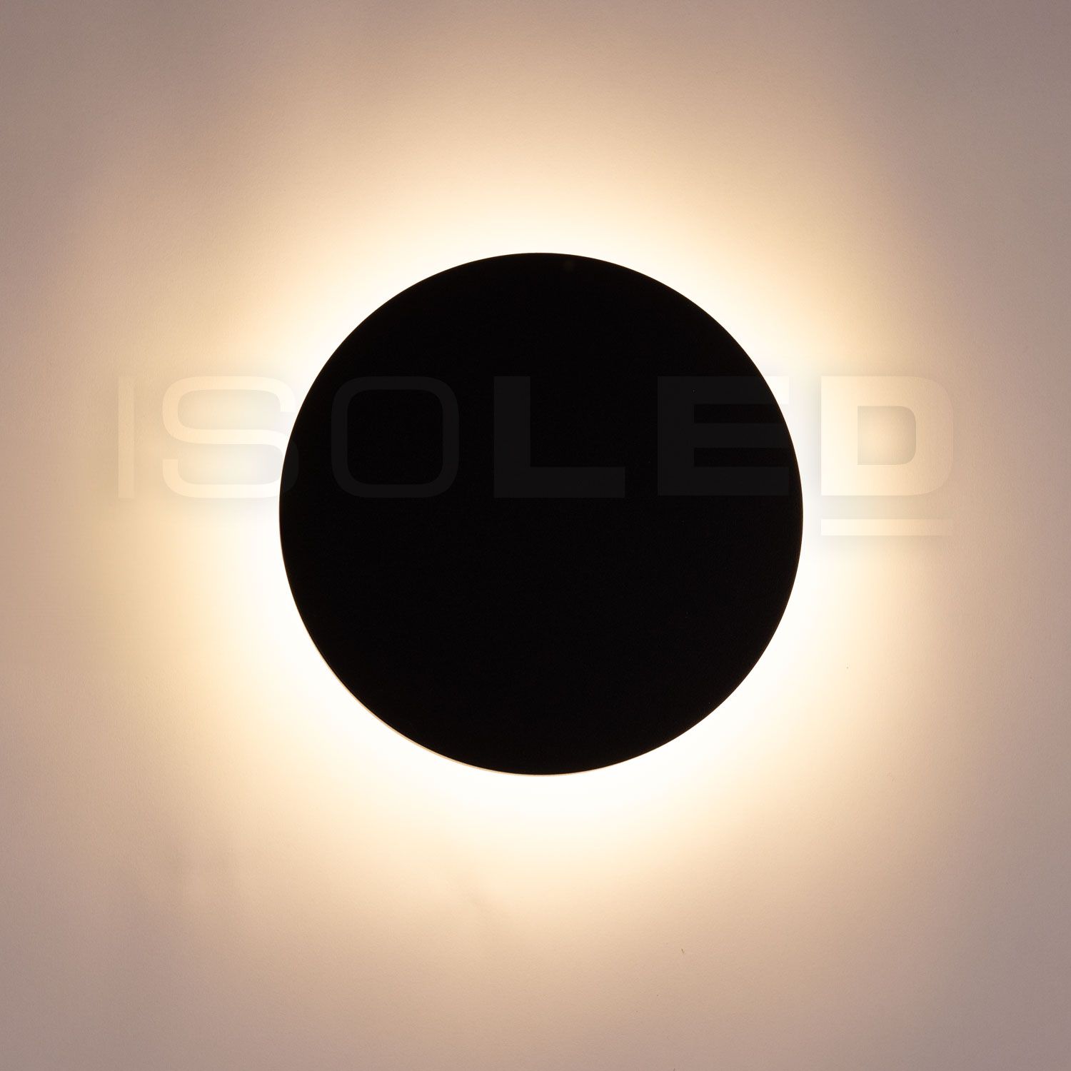 ISOLED LED Wandleuchte rund, 12W, IP54, sandschwarz, warmweiß - 3