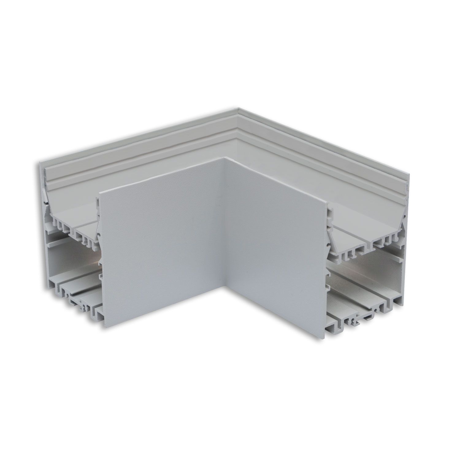 ISOLED LAMP40 90° Eck, geschweißt, 140x140mm, silber pulverbeschichtet, exkl. Cover ISOLED LAMP40 90° Eck, geschweißt, 140x140mm, silber pulverbeschichtet, exkl. Cover - 1