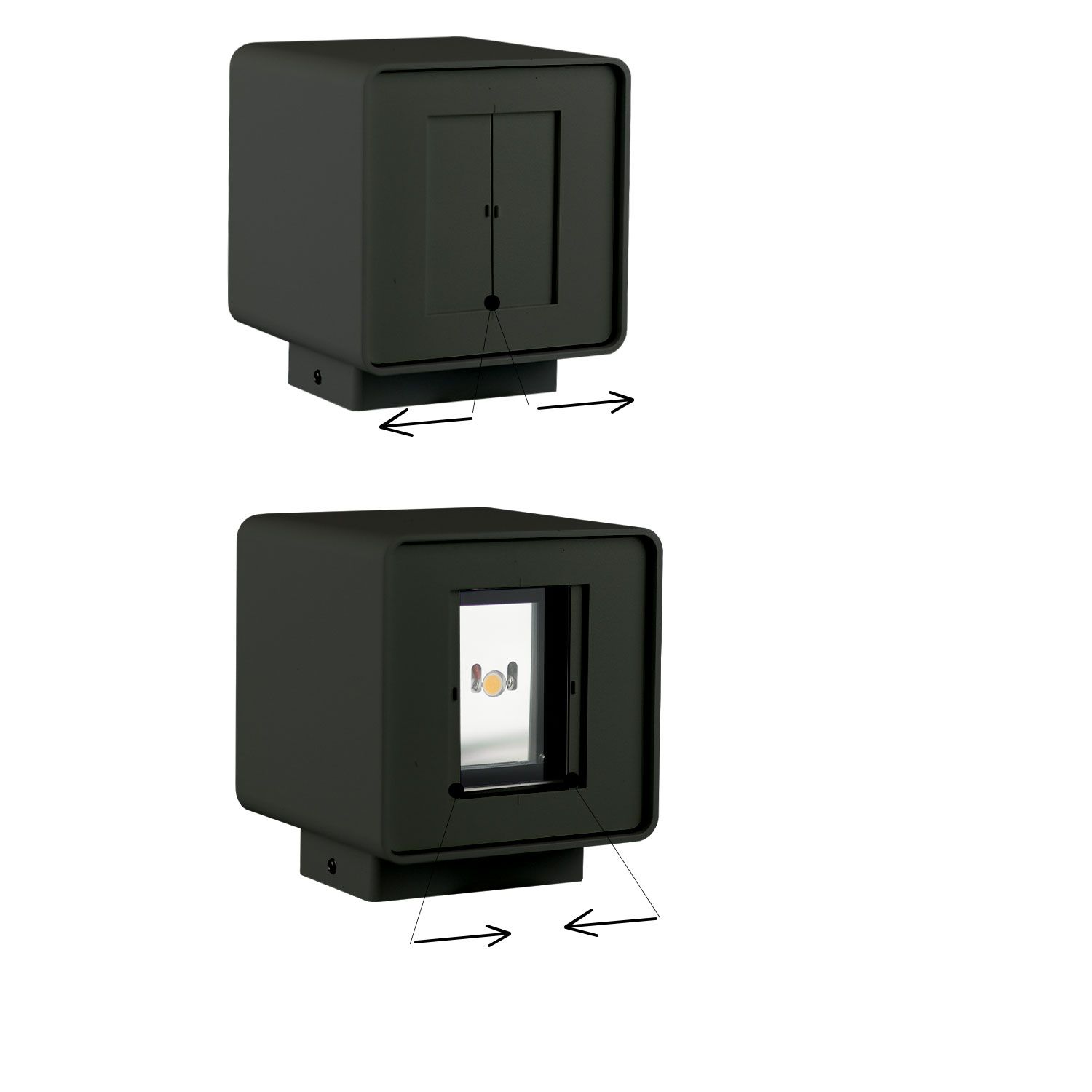 ISOLED LED Wandleuchte Flex Up&Down 2x5W CREE, IP54, anthrazit, warmweiß - 3