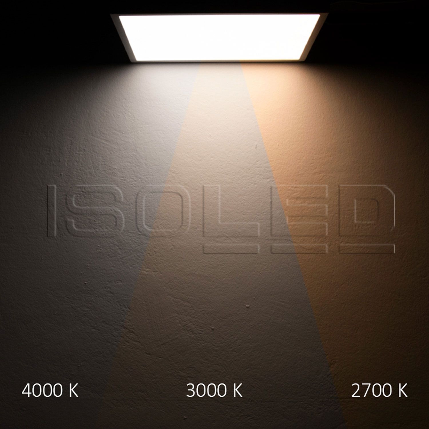 ISOLED LED Deckenleuchte PRO weiß, 8W, eckig, 120x120mm, ColorSwitch 2700|3000|4000K, dimmbar - 3