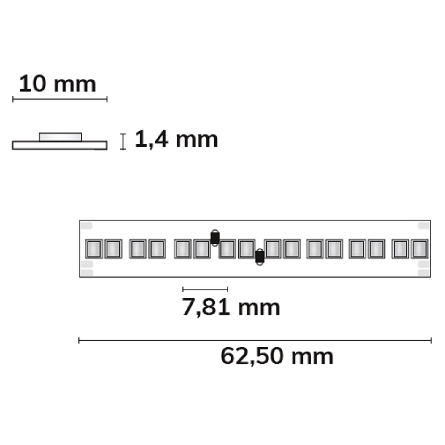 ISOLED LED HEQ919/960 Linear CCT Flexband, 24V DC, 7W+7W, IP20, 5m Rolle, 256 LED/m - 2