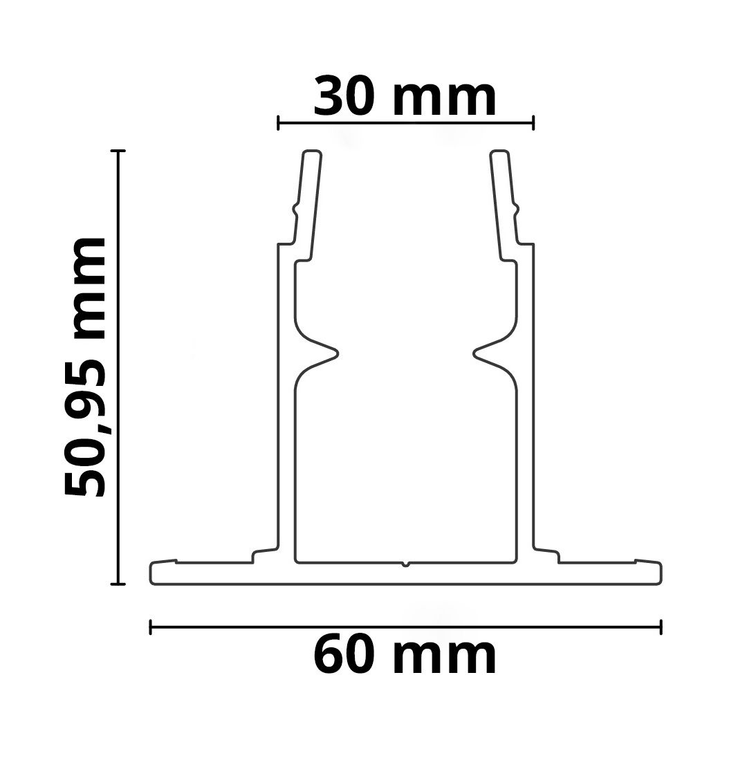 ISOLED Montageschiene MR3 inkl. Montagefuß für Outdoor, 100cm - 2