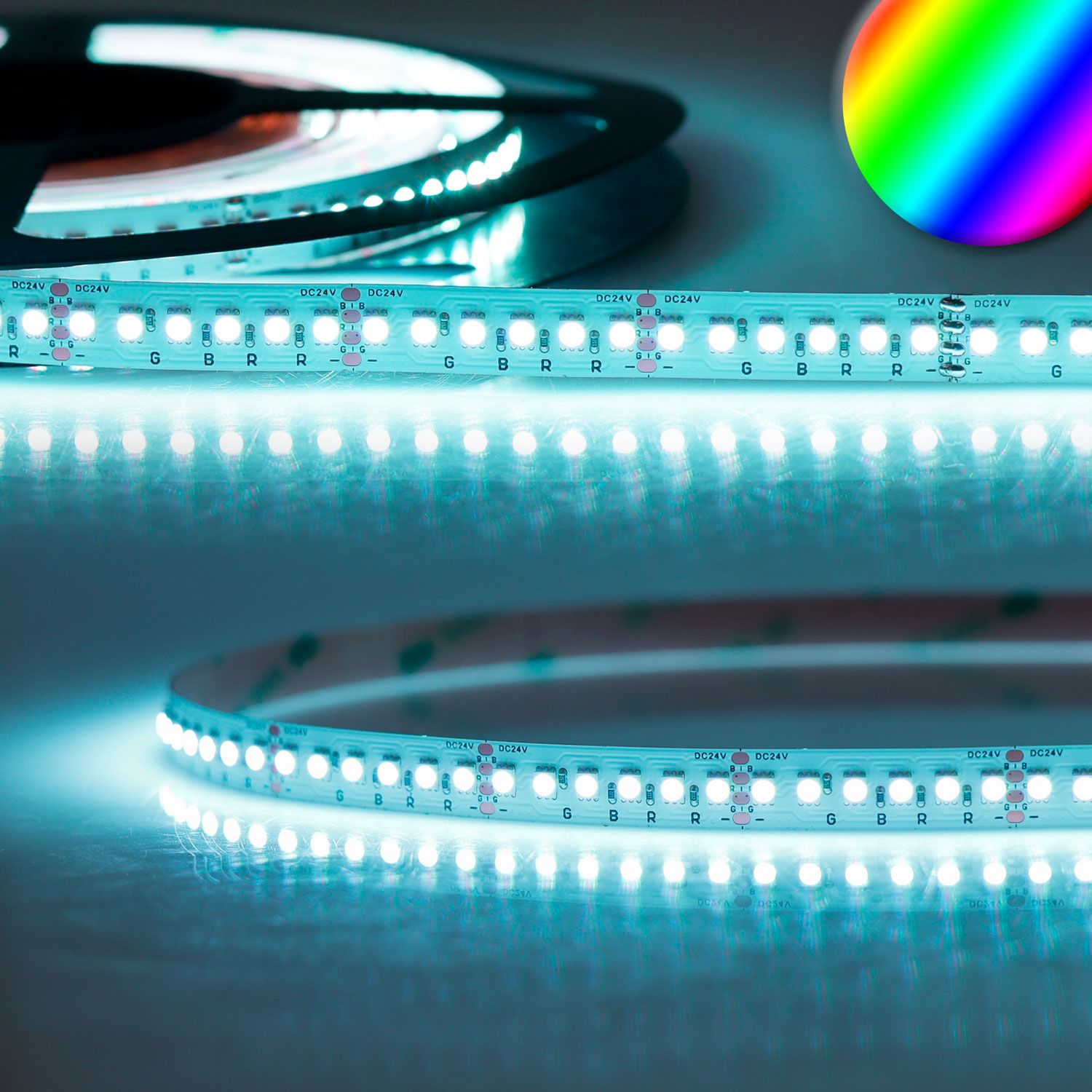 ISOLED LED RGB Linear10 Flexband, 24V DC, 12W, IP20, 5m Rolle, 180 LED/m ISOLED LED RGB Linear10 Flexband, 24V DC, 12W, IP20, 5m Rolle, 180 LED/m - 1