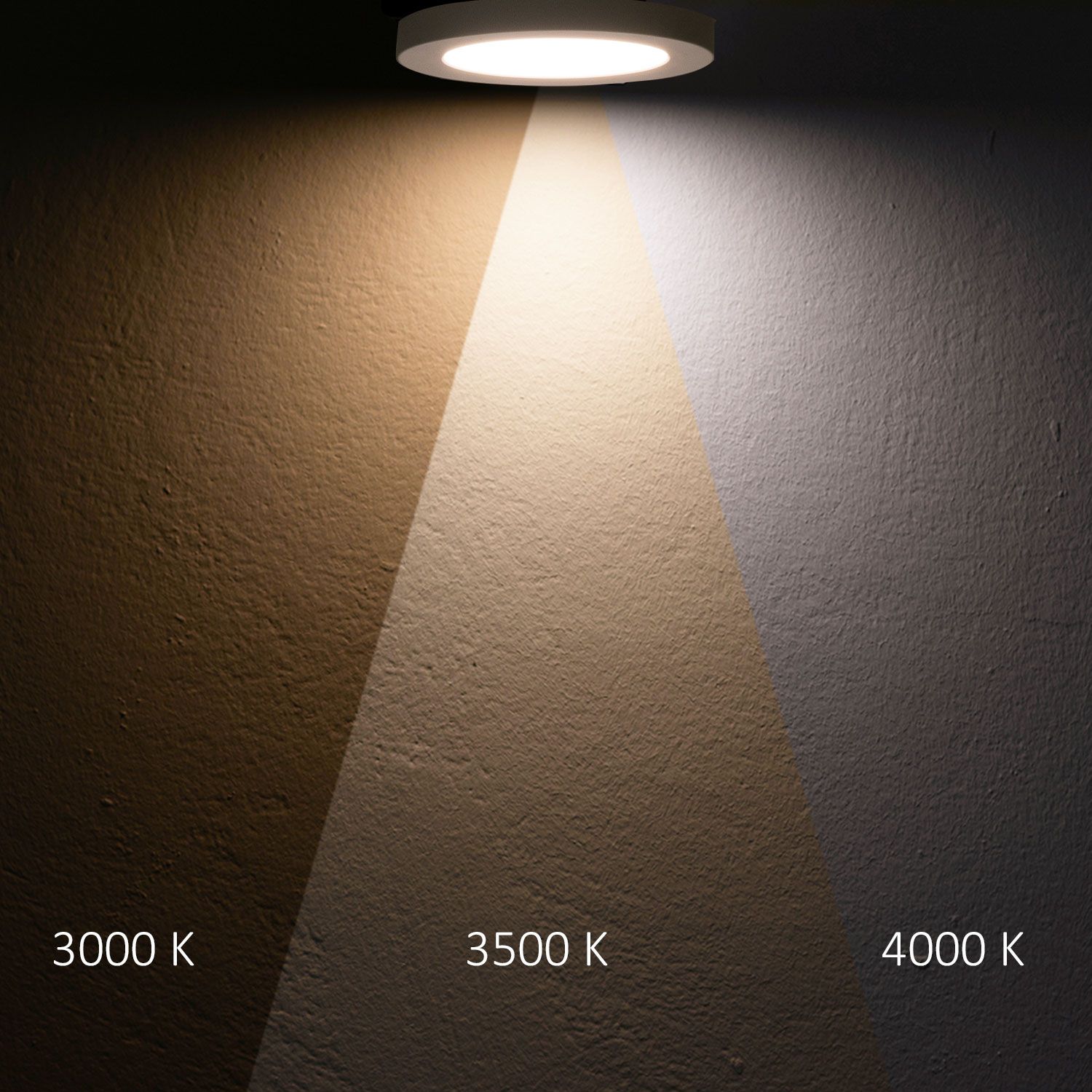 ISOLED LED Aufbau/Einbauleuchte Slim Flex, 24W, schwarz, ColorSwitch 3000|3500|4000K - 4