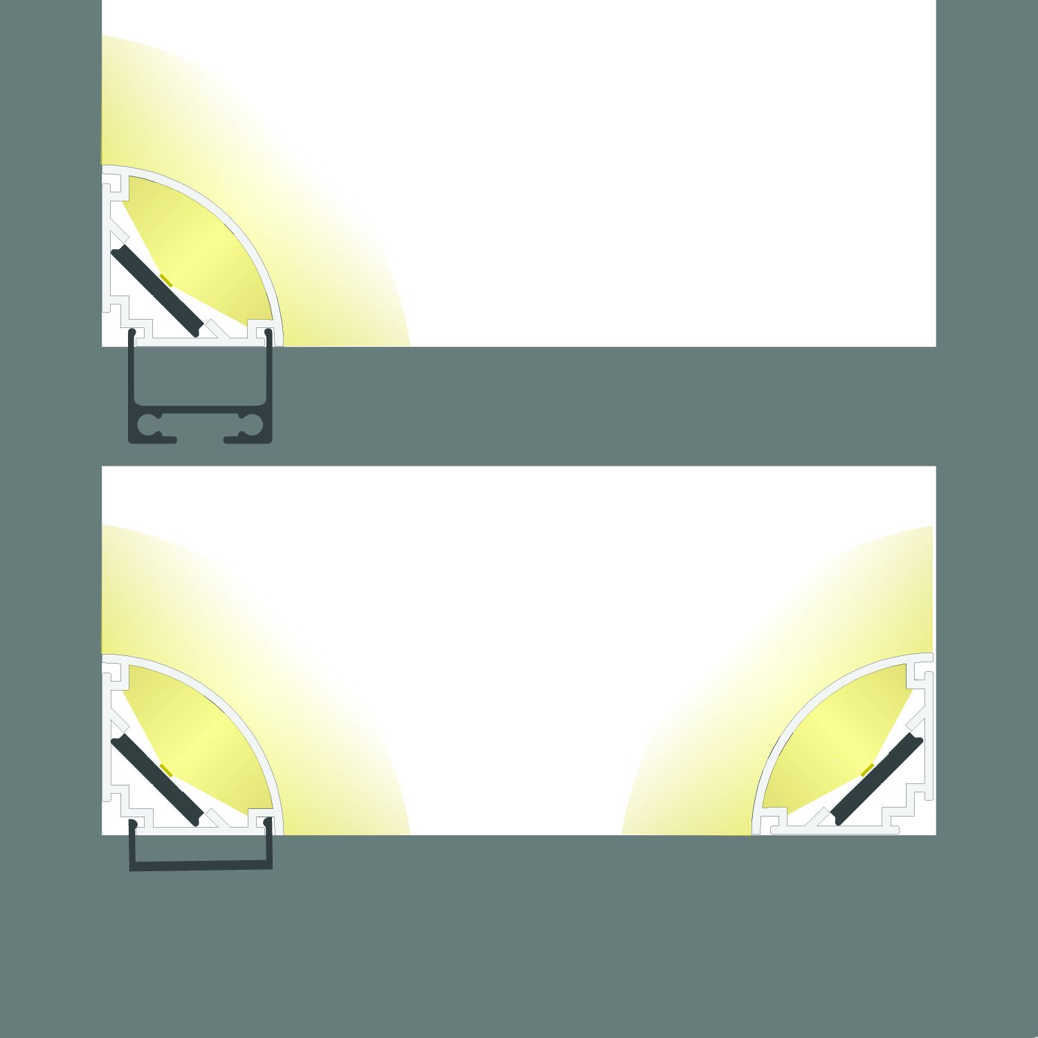 ISOLED LED ECKPROFIL CORNER13, opal/satiniert, 260cm - 5