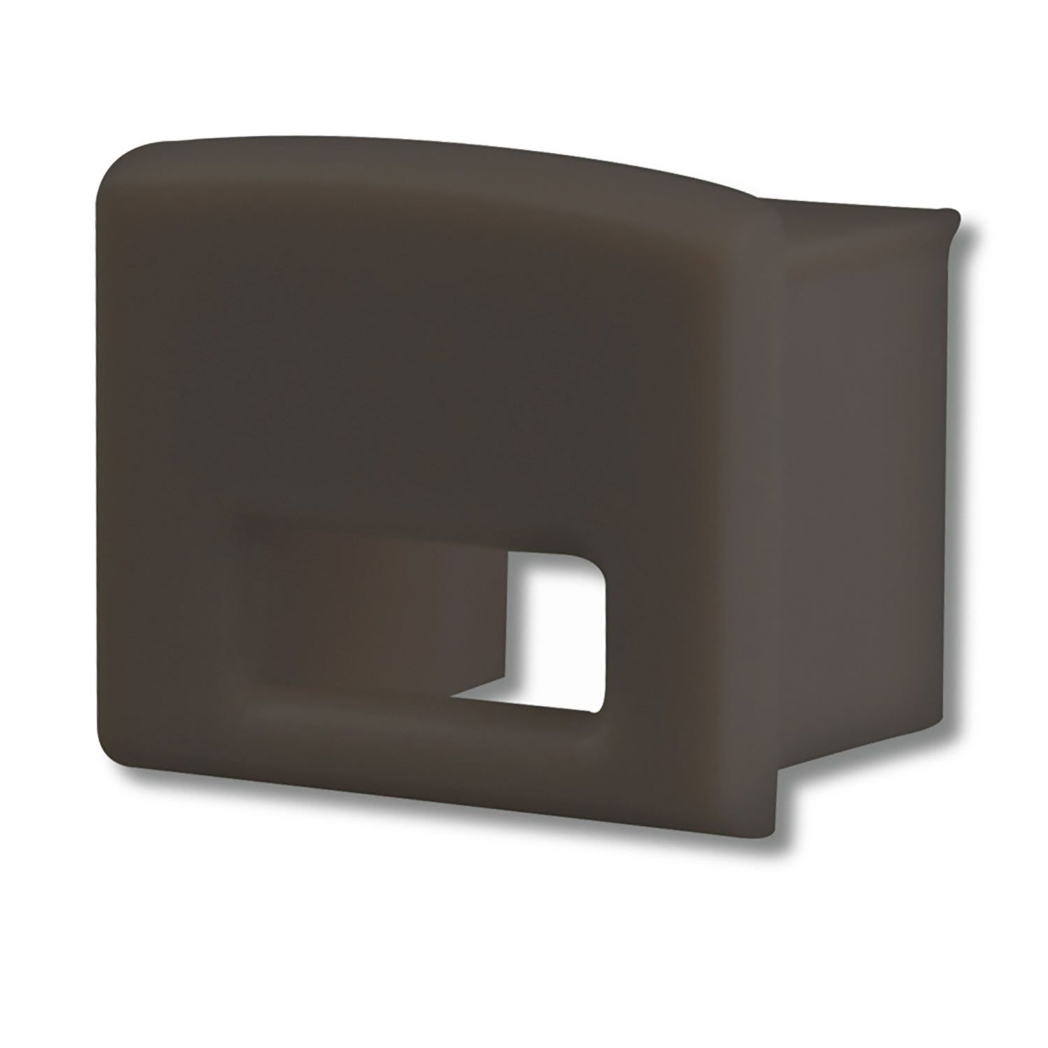 ISOLED Endkappe EC11B schwarz für Profil SURF12 BORDERLESS mit Kabeldurchführung, 1 STK ISOLED Endkappe EC11B schwarz für Profil SURF12 BORDERLESS mit Kabeldurchführung, 1 STK - 1