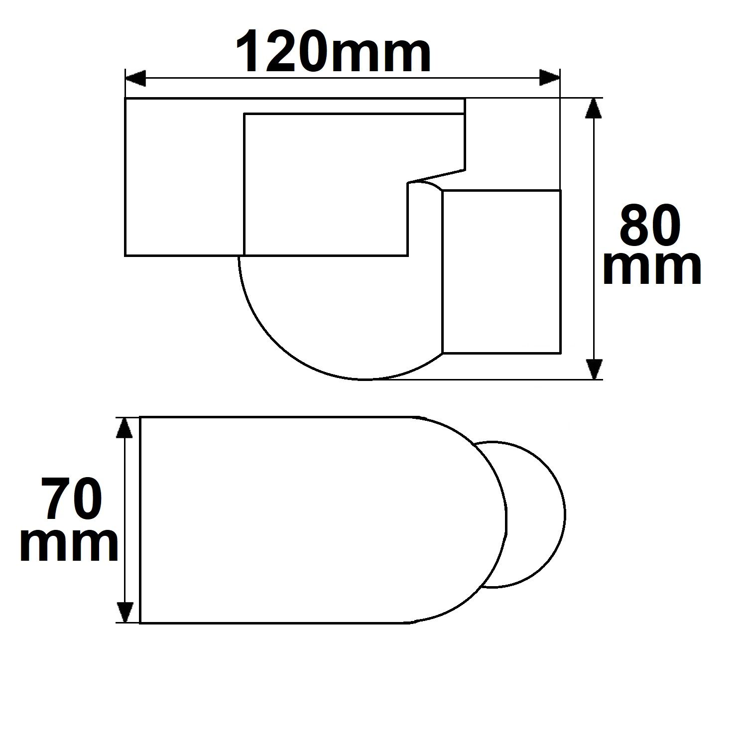 ISOLED PIR Bewegungsmelder schwarz, 230V, max. 4A, 180° max. 10m Detektionsradius, IP44, Aufputzmontage - 3