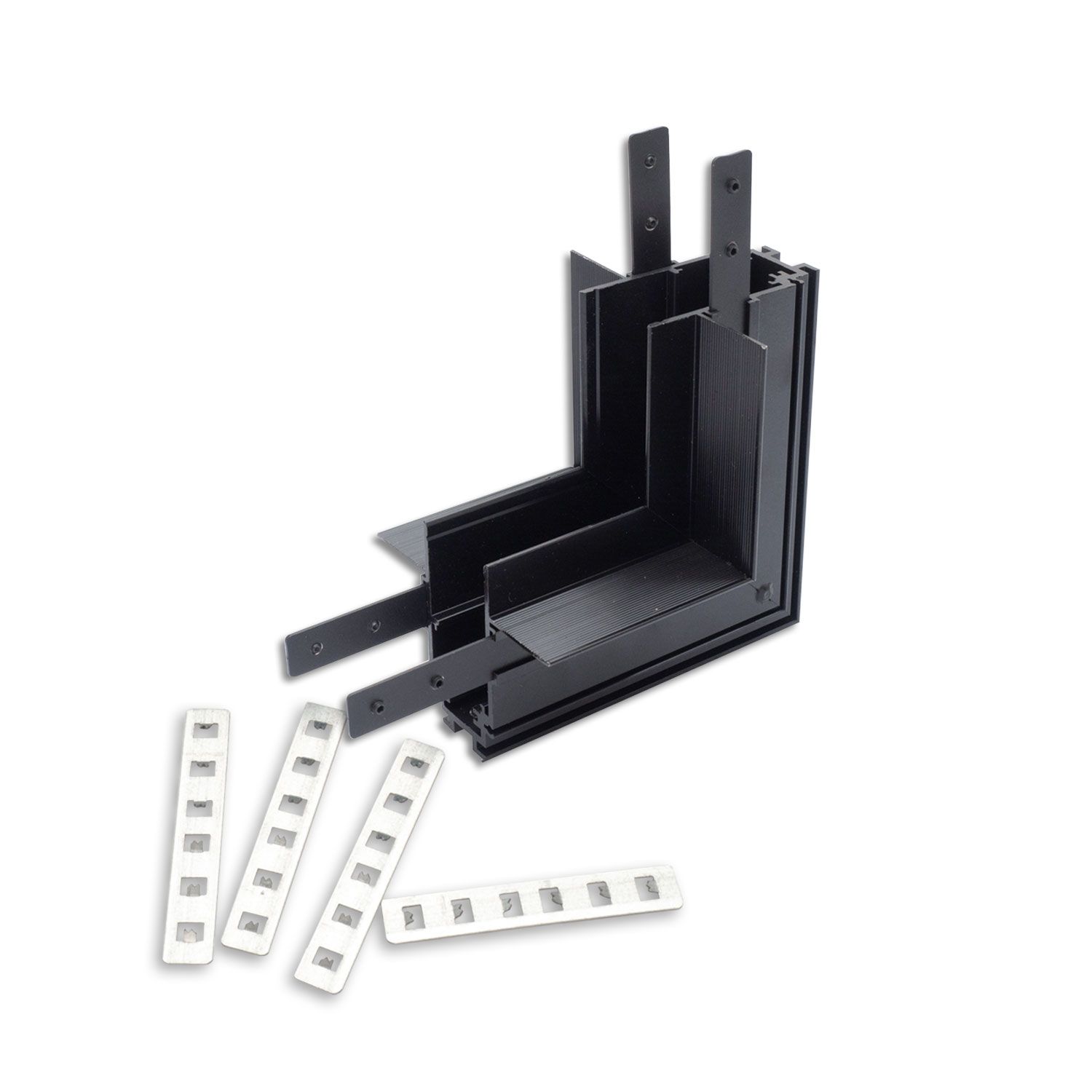 ISOLED Track48 Eckschiene 90° vertikal für Trockenbauschiene, schwarz, nicht stromführend - 2