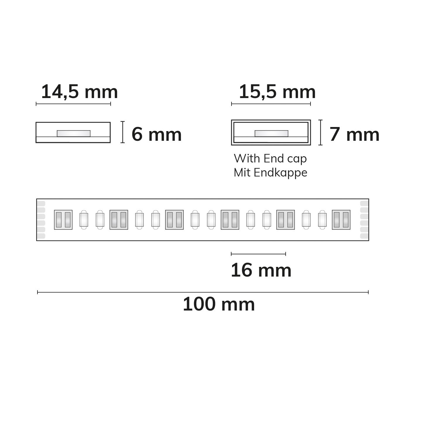ISOLED LED AQUA RGB+WW+KW CCT Flexband, 24V DC, 22W, IP68, 5in1 Chip, 5m Rolle, 60 LED/m - 4