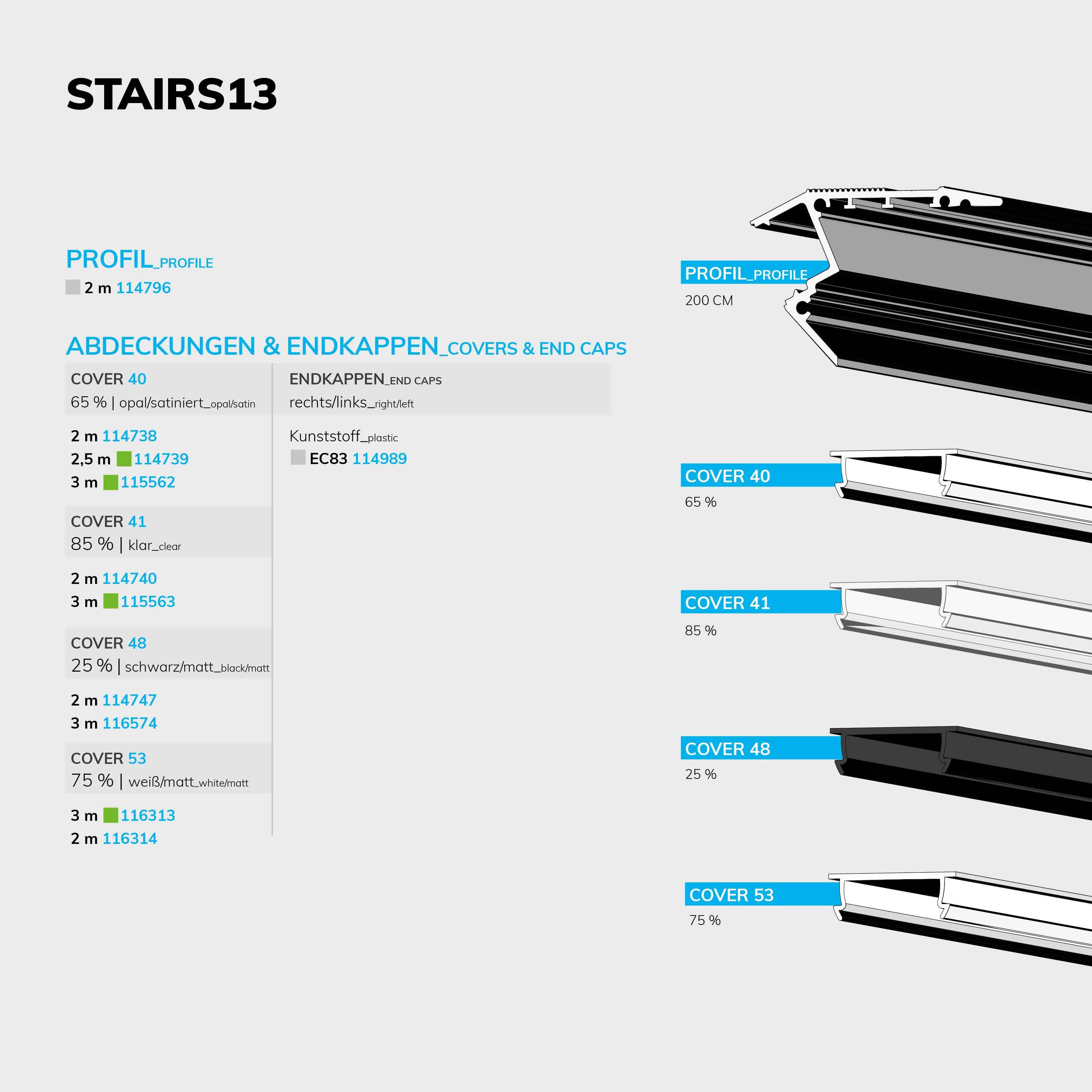 ISOLED LED Treppenprofil STAIRS13, eloxiert 200cm - 3