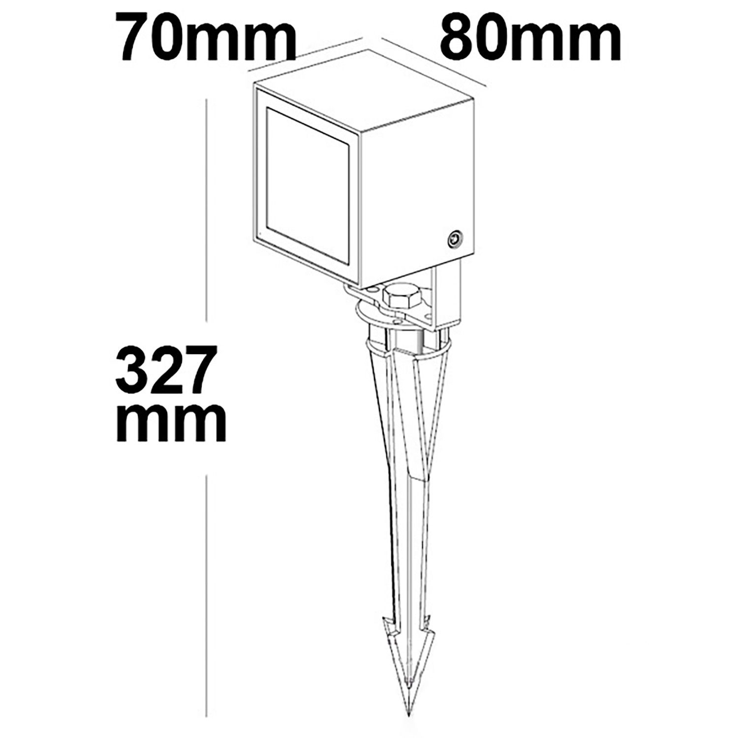 ISOLED LED Aussenstrahler Cube IP65, 4x2W CREE, anthrazit, warmweiß - 3