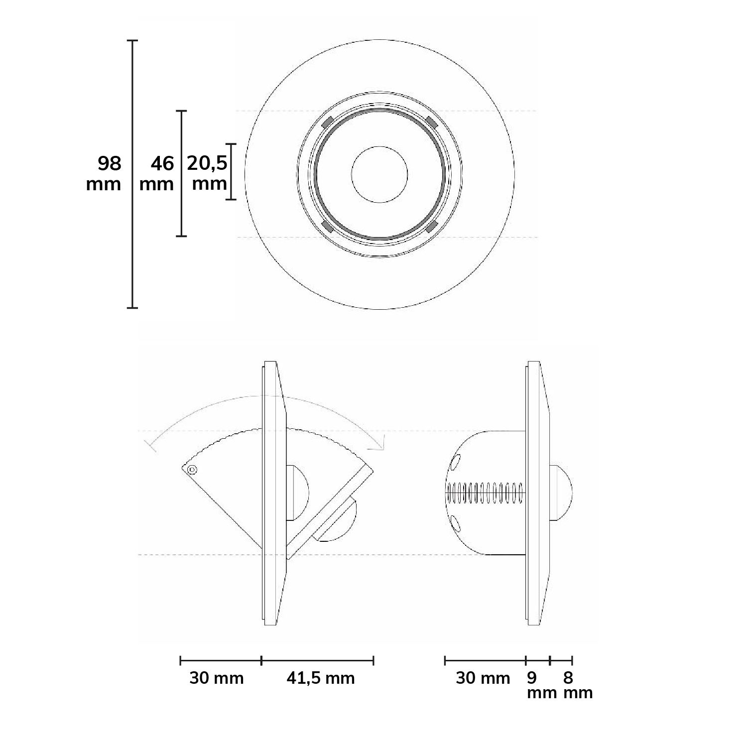 ISOLED DALI-2 Master PIR Aufputz-Bewegungssensor, weiß, Höhe/Radius 12m, Versorgung via DALI-Bus, IP54 - 4